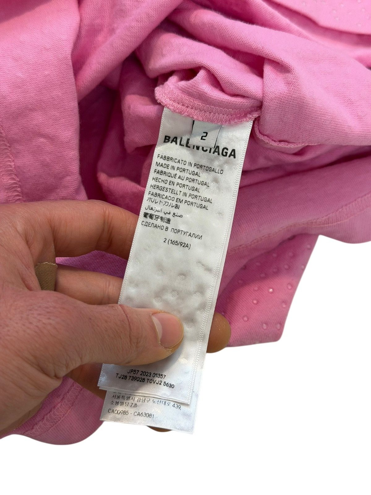 Balenciaga $2,250 Strass Crystal Bedazzled Pink Shirt Size US M / EU 48-50 / 2 - 7 Thumbnail