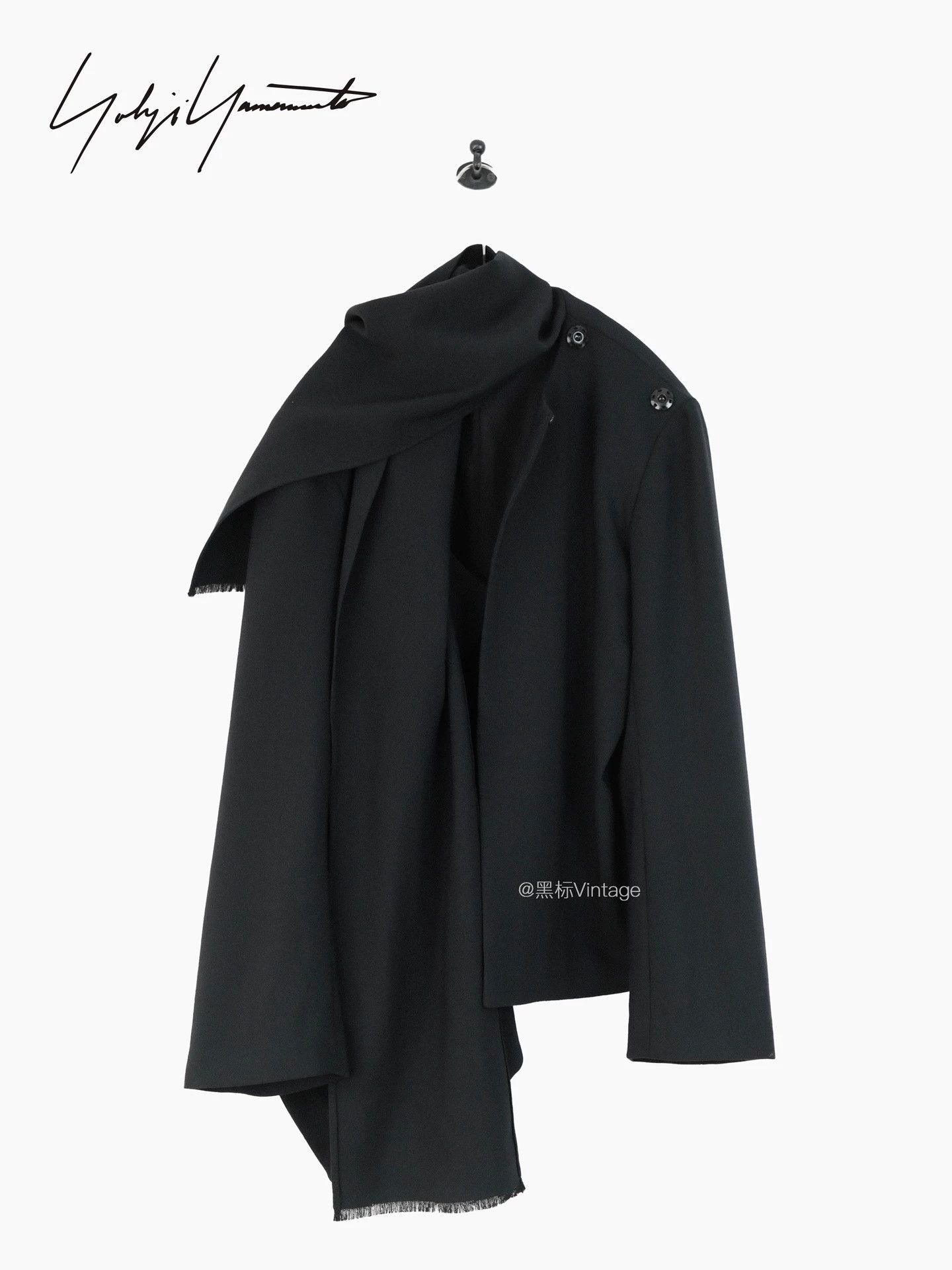 Yohji Yamamoto Yohji Yamamoto 18AW Vintage Scarf Collar Jacket Women's Size L / US 10 / IT 46 - 1 Thumbnail