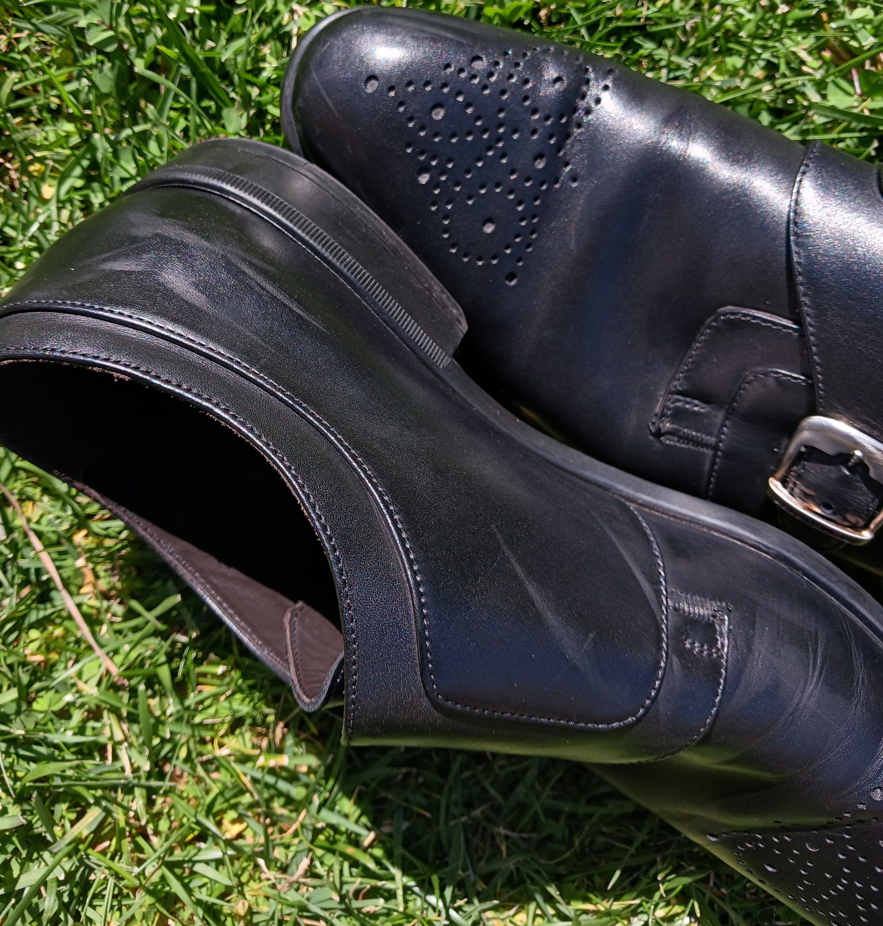 Bruno Magli Bruno Magli Italian Single Monk Strap Medallion Loafers Size US 12 / EU 45 - 14 Thumbnail