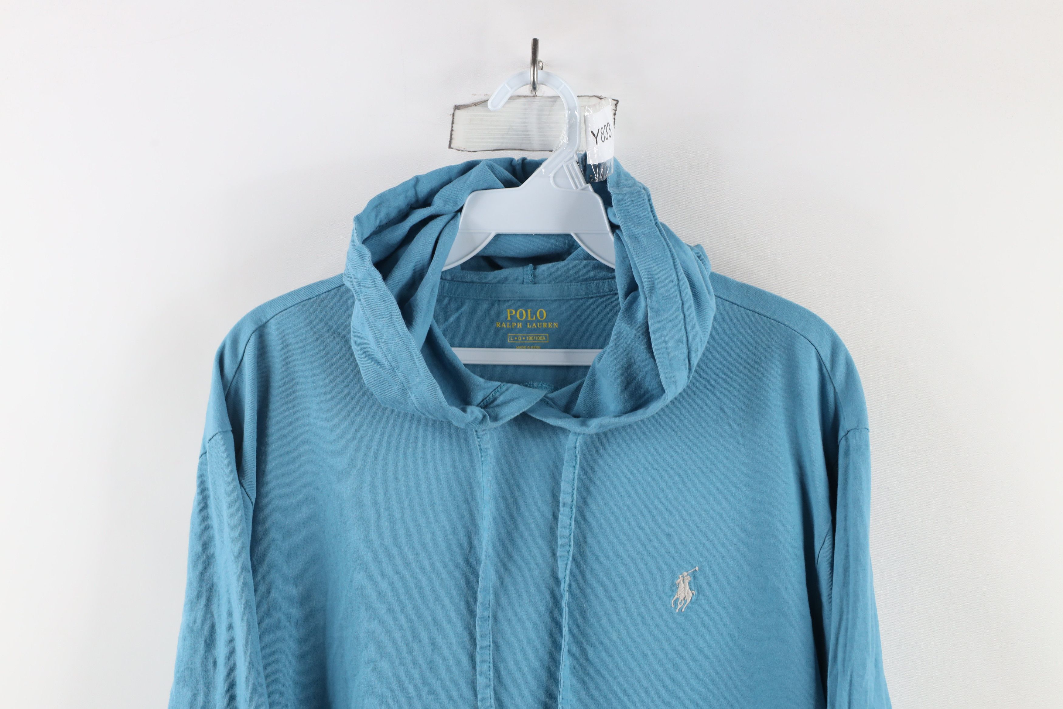 Ralph Lauren × Vintage Vintage Ralph Lauren Lightweight Long Sleeve Hoodie T-Shirt Size US L / EU 52-54 / 3 - 2 Thumbnail