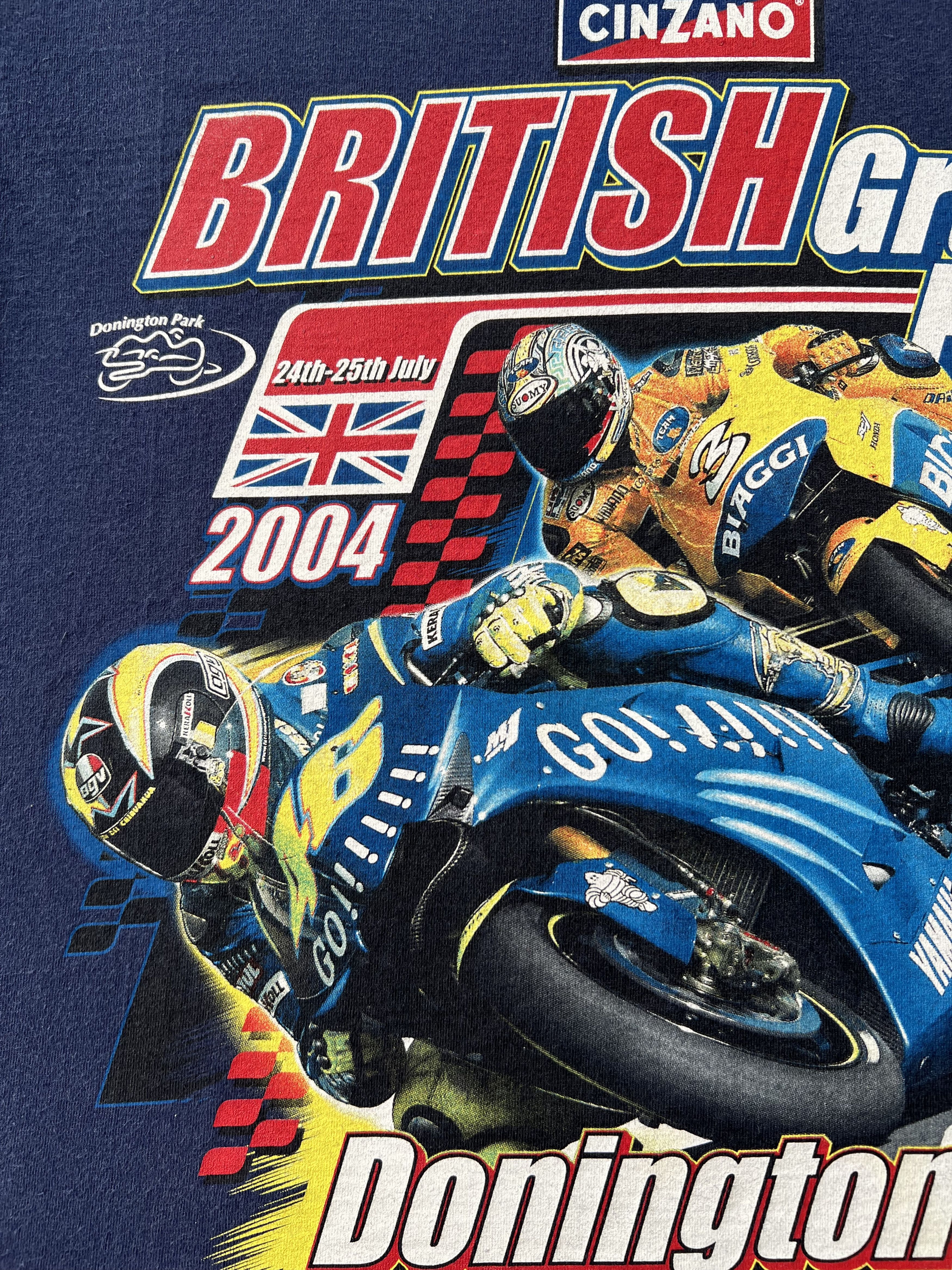 Vintage 2004 British Grand Prix Donington Moto Racing Tshirt