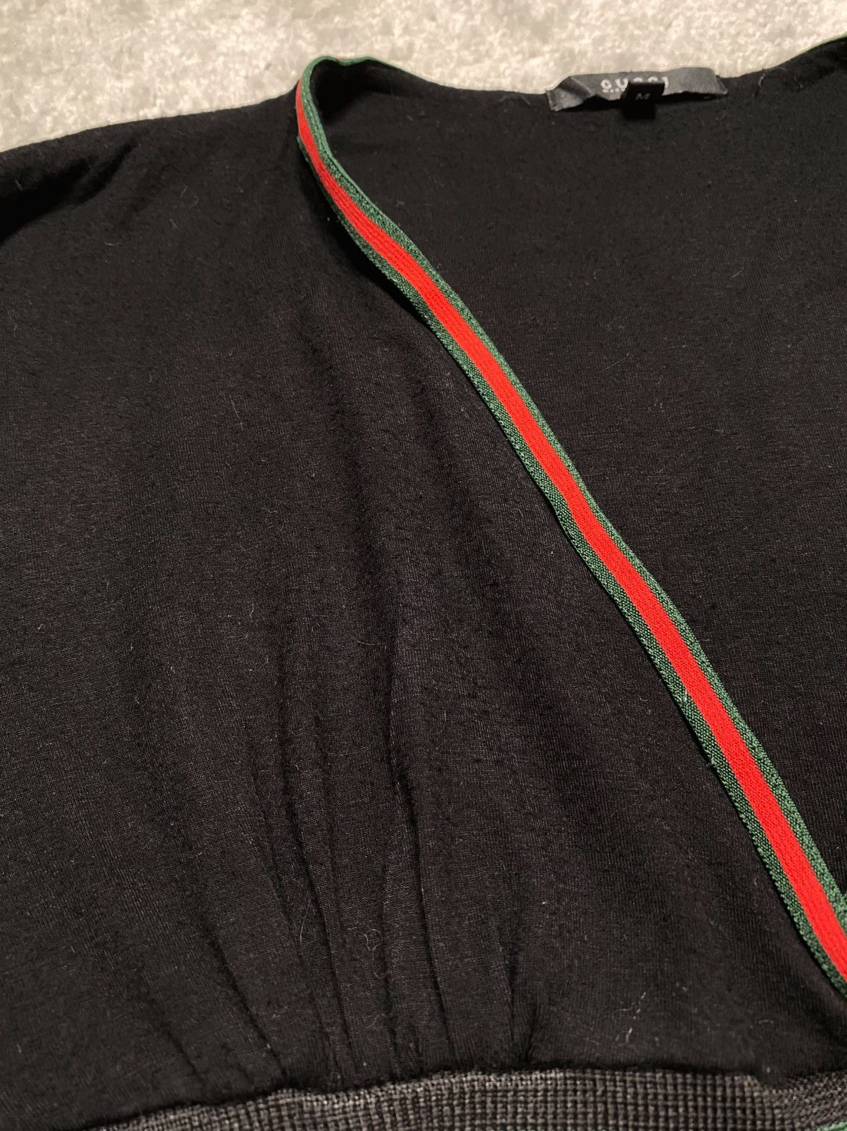 Gucci Vintage Black Basic Longsleeve T-shirt Tee Gucci Logo Lampas Size M / US 6-8 / IT 42-44 - 5 Thumbnail