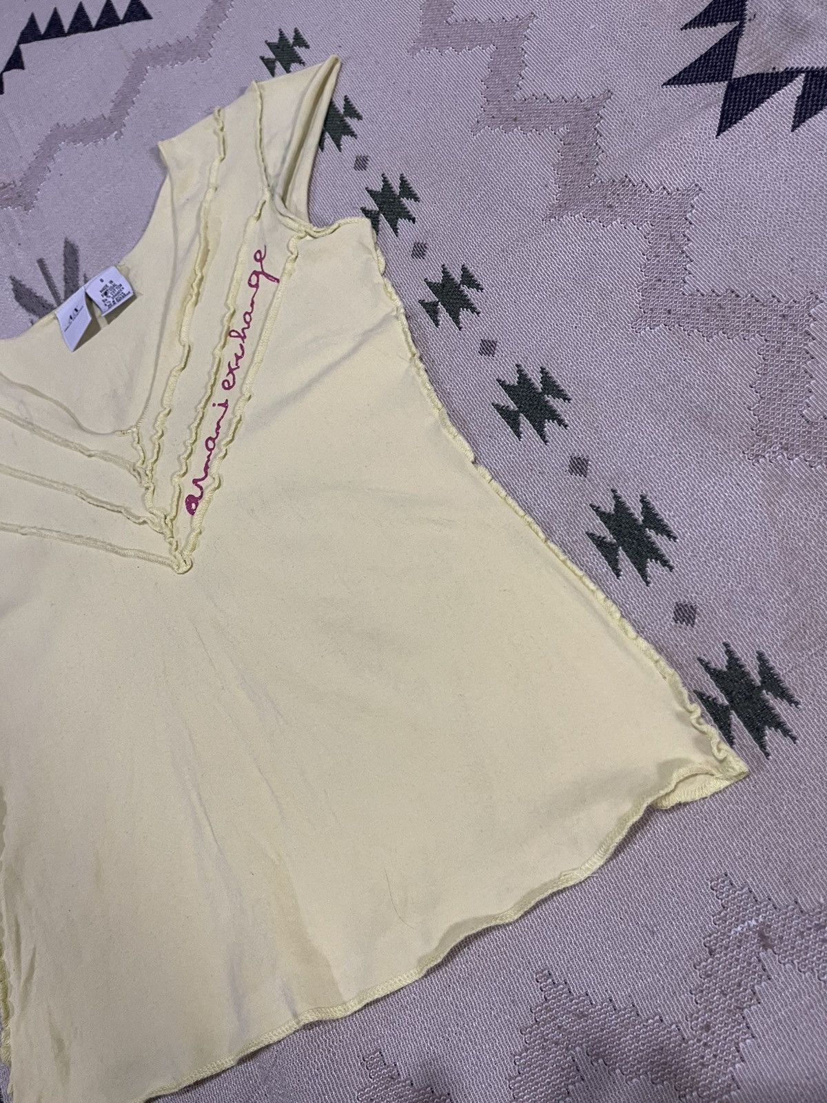 Armani Exchange 2000s ARMANI EXCHANGE SPANDEX-COTTON V-NECK SHIRT Size S / US 4 / IT 40 - 5 Thumbnail