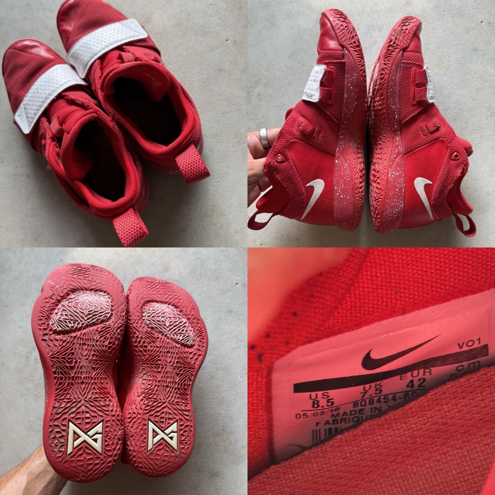 Nike Nike PG 2.5 TB University Red White Paul George BQ 8454-600 Mens Size 8.5 Sneaker Red 2018 Mens Size US 8 / EU 41 - 8 Thumbnail