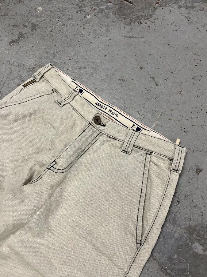 Armani 2000s Armani Tweed Light White Cozy Pants Size US 32 / EU 48 - 6 Thumbnail