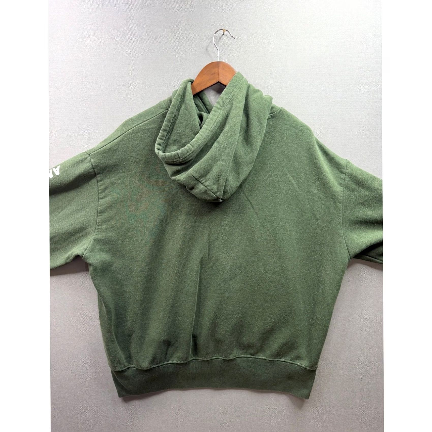 Vintage American Eagle Hoodie Mens Green Graphic Sleeve Logo Pullover M Medium Kangaroo Pockets Hooded Size US M / EU 48-50 / 2 - 7 Thumbnail