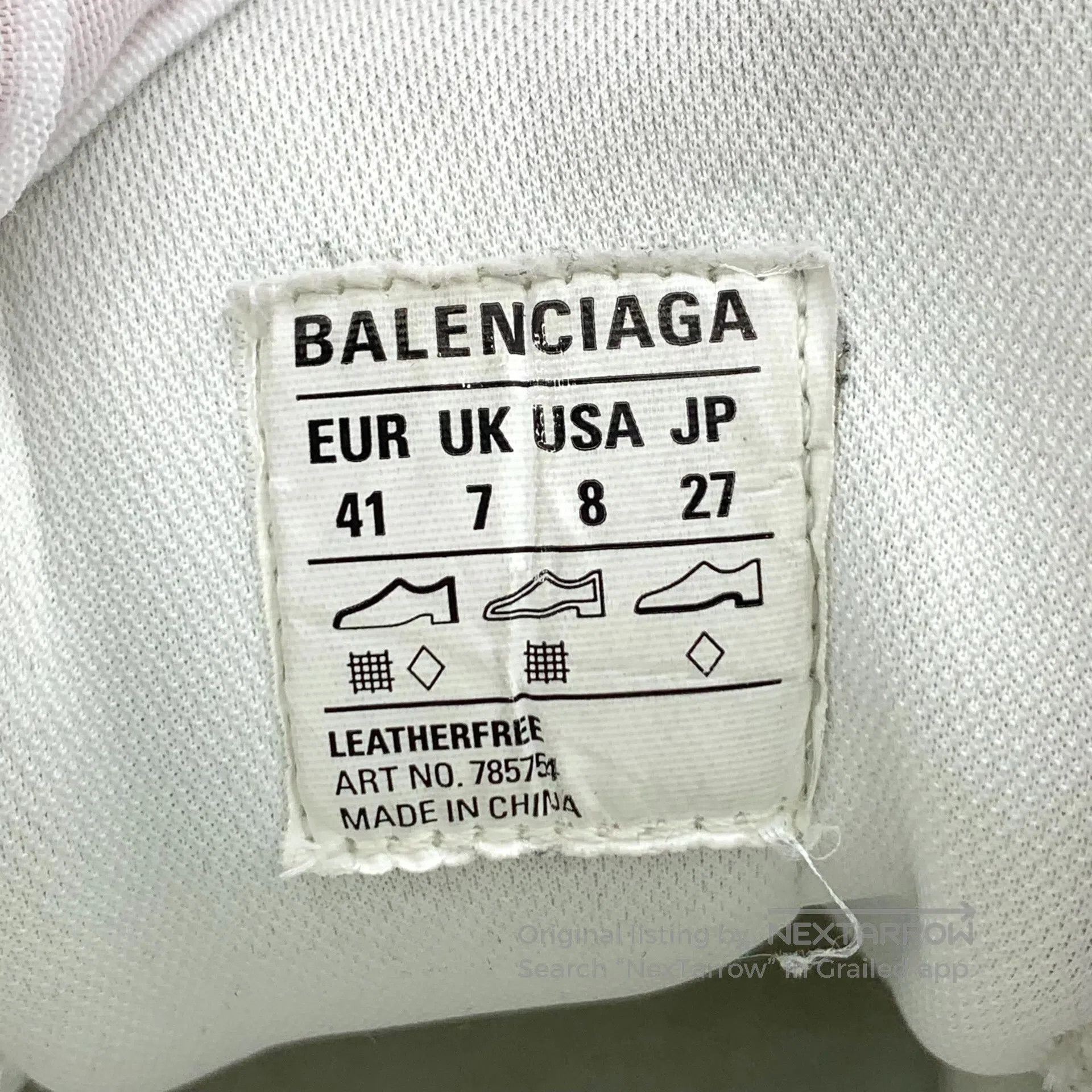 Balenciaga Balenciaga White net fabric lace-up casual flat dad shoes| Size US 8 / EU 41 - 6 Thumbnail