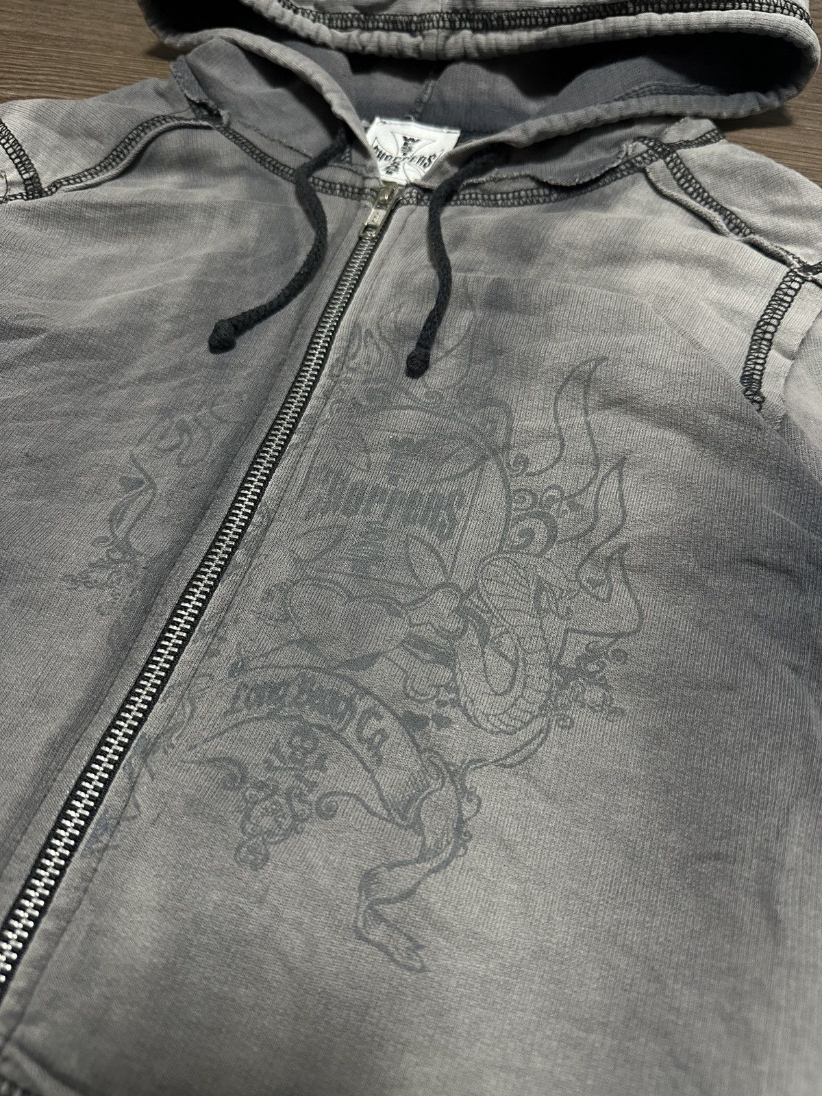 Vintage × West Coast Choppers Vintage West Coast Choppers Distressed Style Zip Hoodie Size M / US 6-8 / IT 42-44 - 5 Thumbnail
