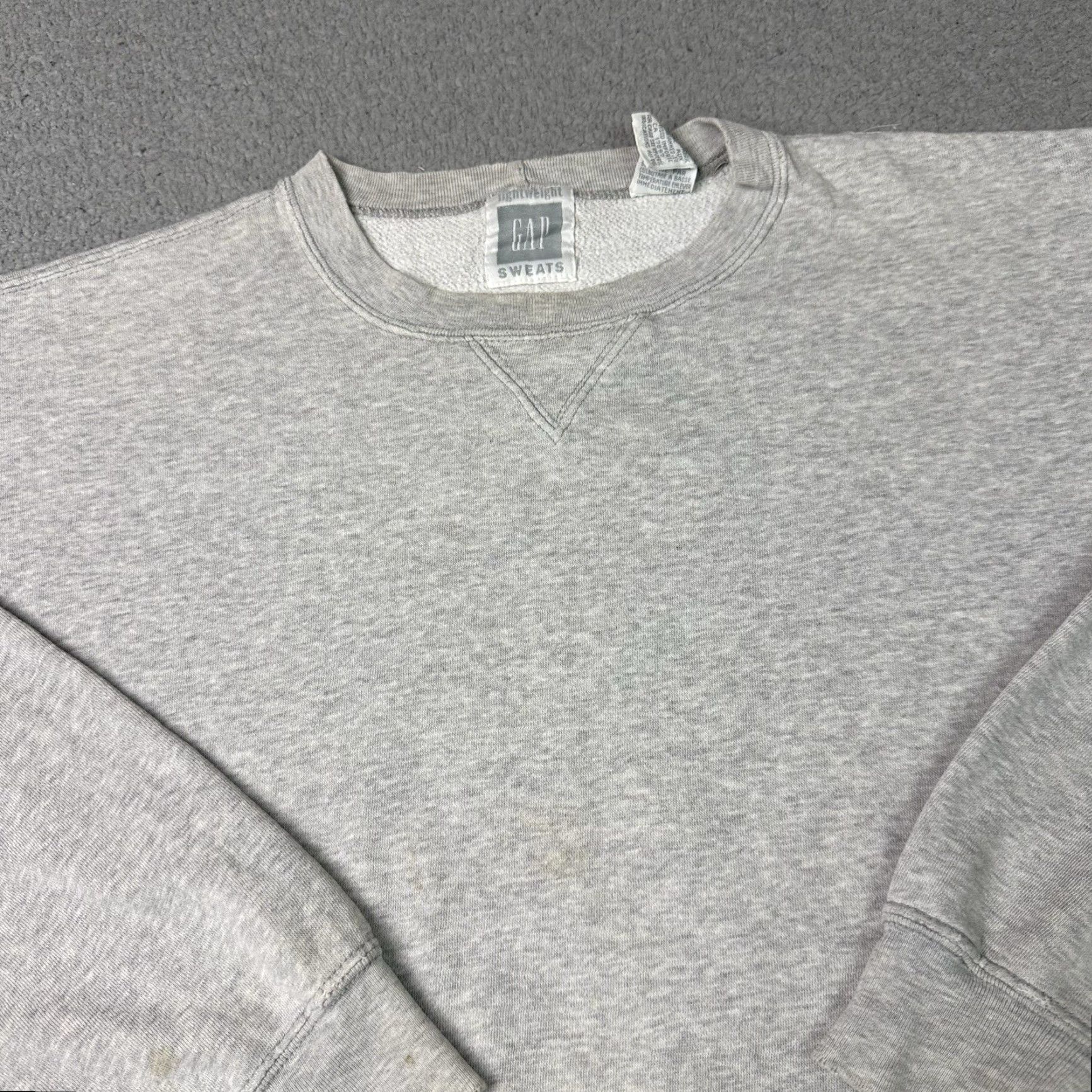 Gap VINTAGE Gap Sweatshirt Men M Gray Lightweight Sweater Heather Sweats 90s M Size US M / EU 48-50 / 2 - 2 Thumbnail