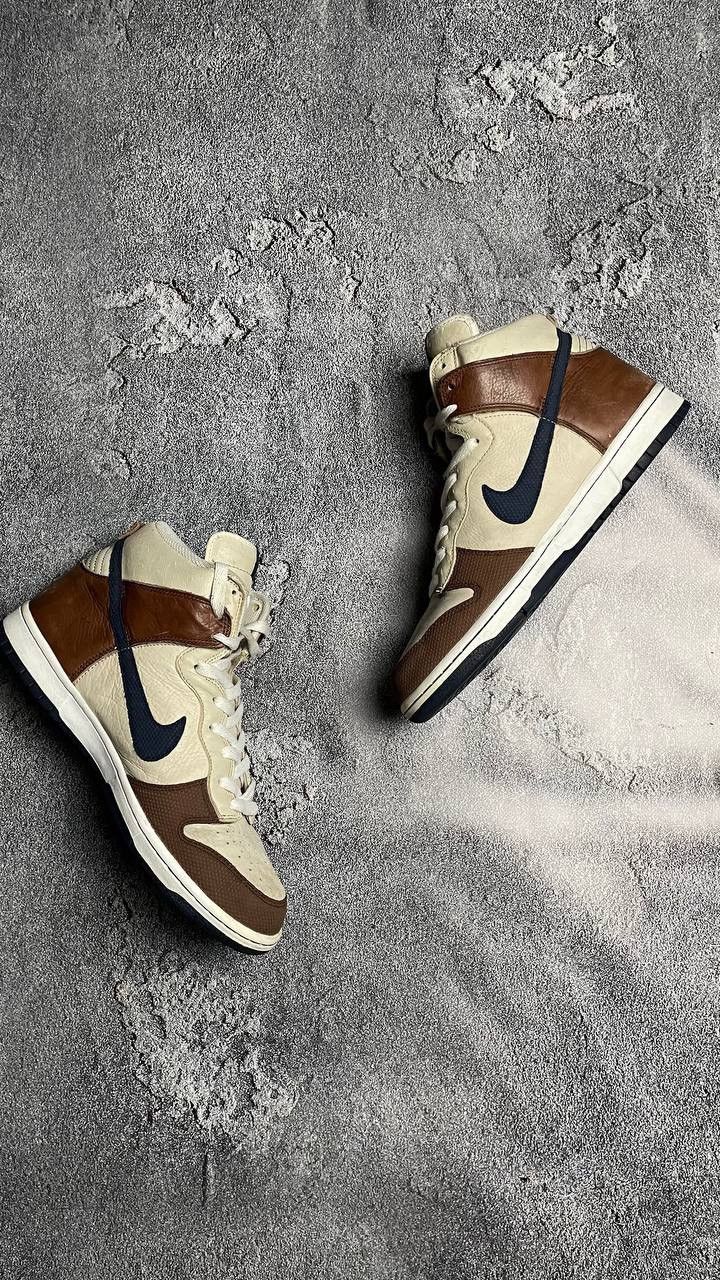 Nike × Vintage Nike Dunk High Premium Brown Used Rare Authentic Size US 10 / EU 43 - 3 Thumbnail