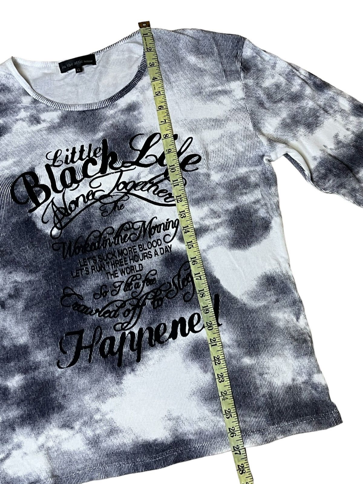 In The Attic ARCHIVE “IN THE ATTIC” HOMME LITTLE BLACK LIFE L/S TEE SHIRT Size US L / EU 52-54 / 3 - 7 Thumbnail