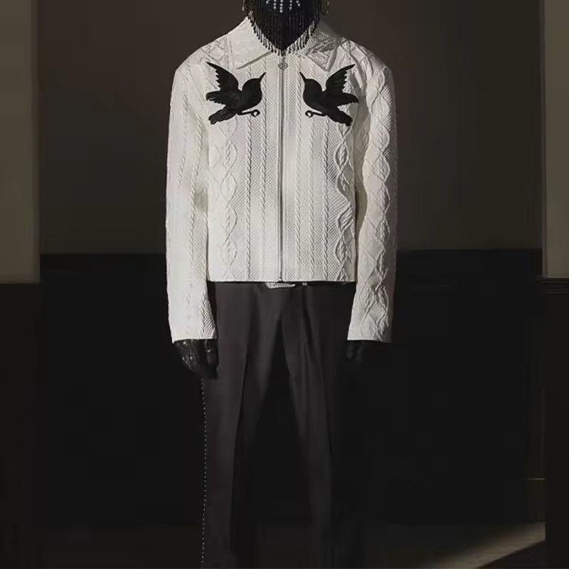 Japanese Brand × Vintage Vintage Men Embroidery Jacquard Long Sleeve Jacket Size US XXL / EU 58 / 5 - 2 Thumbnail