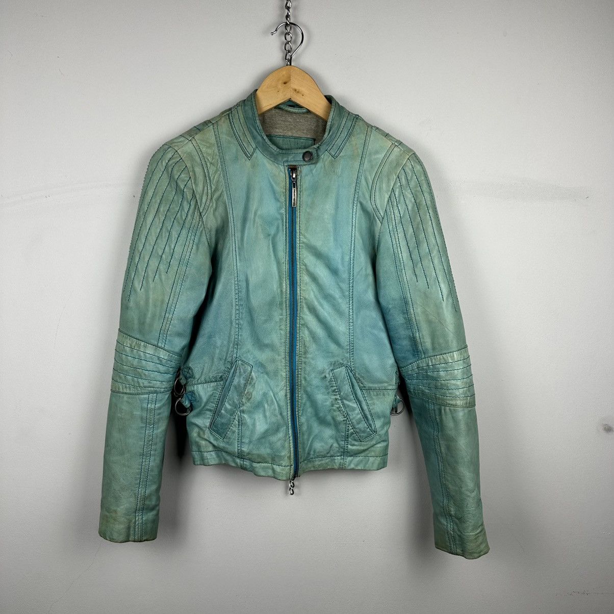 Vintage Vintage Rare Freaky Nation Crazy Faded Leather Jacket Size M / US 6-8 / IT 42-44 - 1 Thumbnail