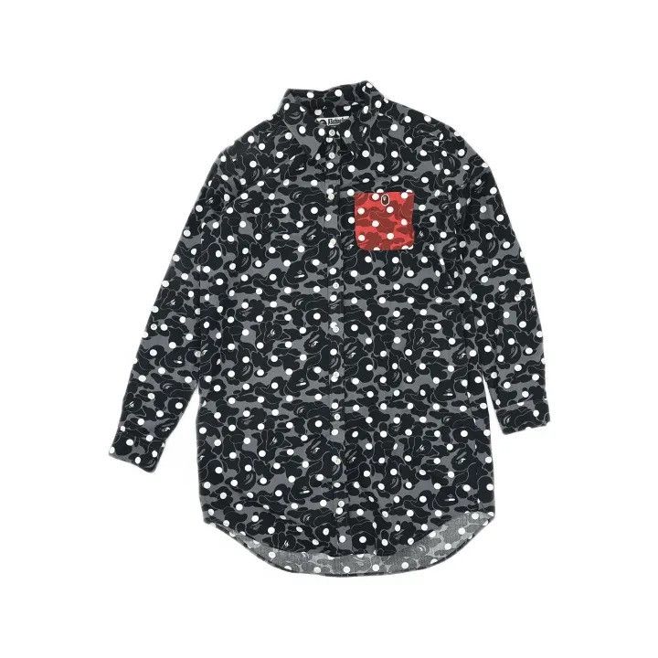 Bape BAPE Men's Black Color-Block Pocket Long-Sleeve Shirt Size US S / EU 44-46 / 1 - 1 Thumbnail