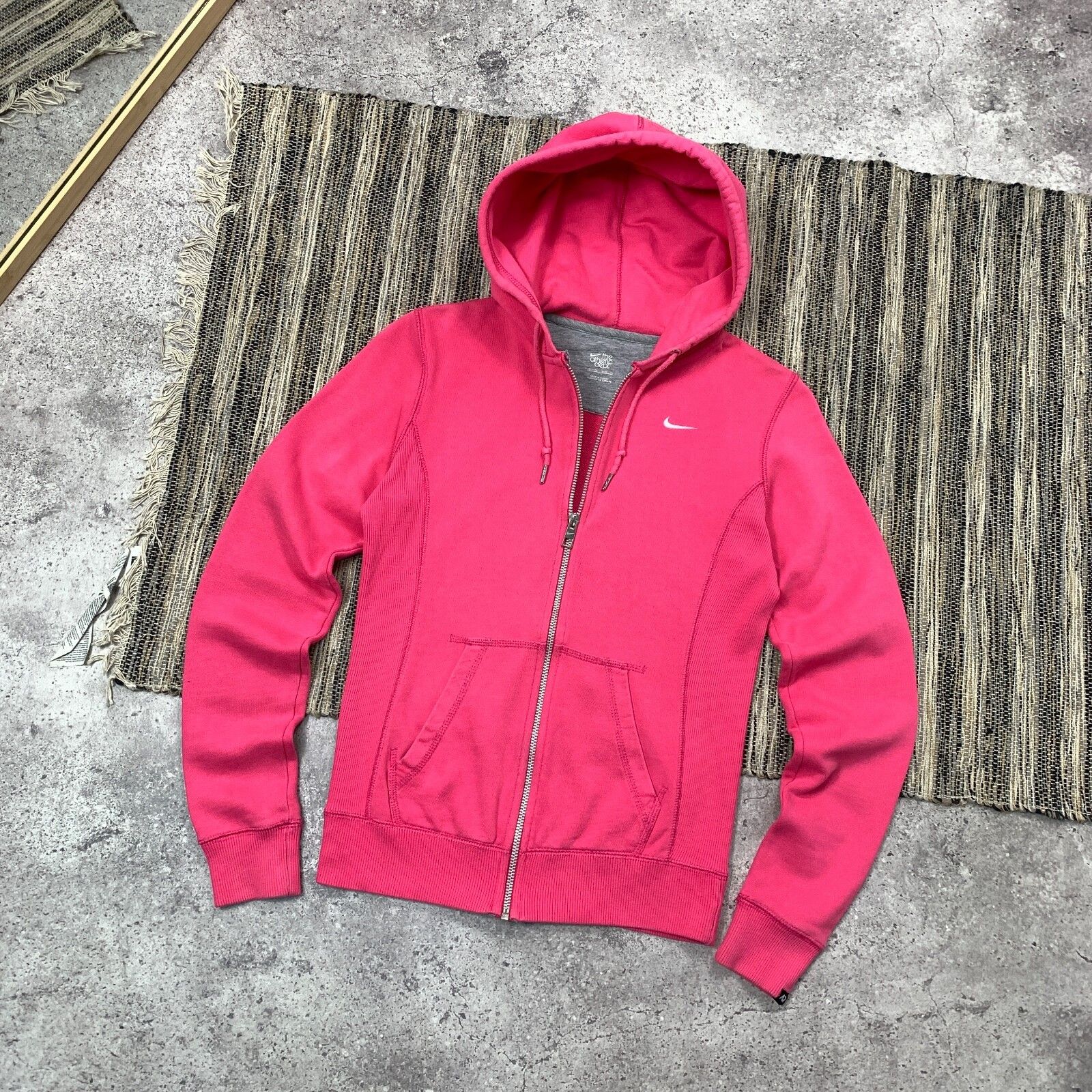Nike Vintage Nike 90s Swoosh Pink Zip Hoodie Women's Hooded Sweat Size XS / US 0-2 / IT 36-38 - 7 Thumbnail