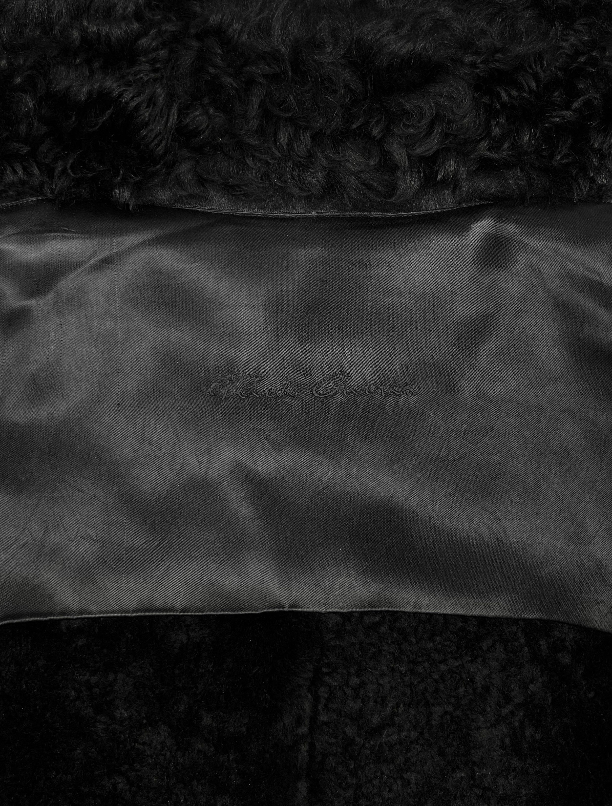 Rick Owens LONG LAMB FUR SHEARLING LEATHER JACKET -- RETAIL $5000 -- Size M / US 6-8 / IT 42-44 - 8 Thumbnail