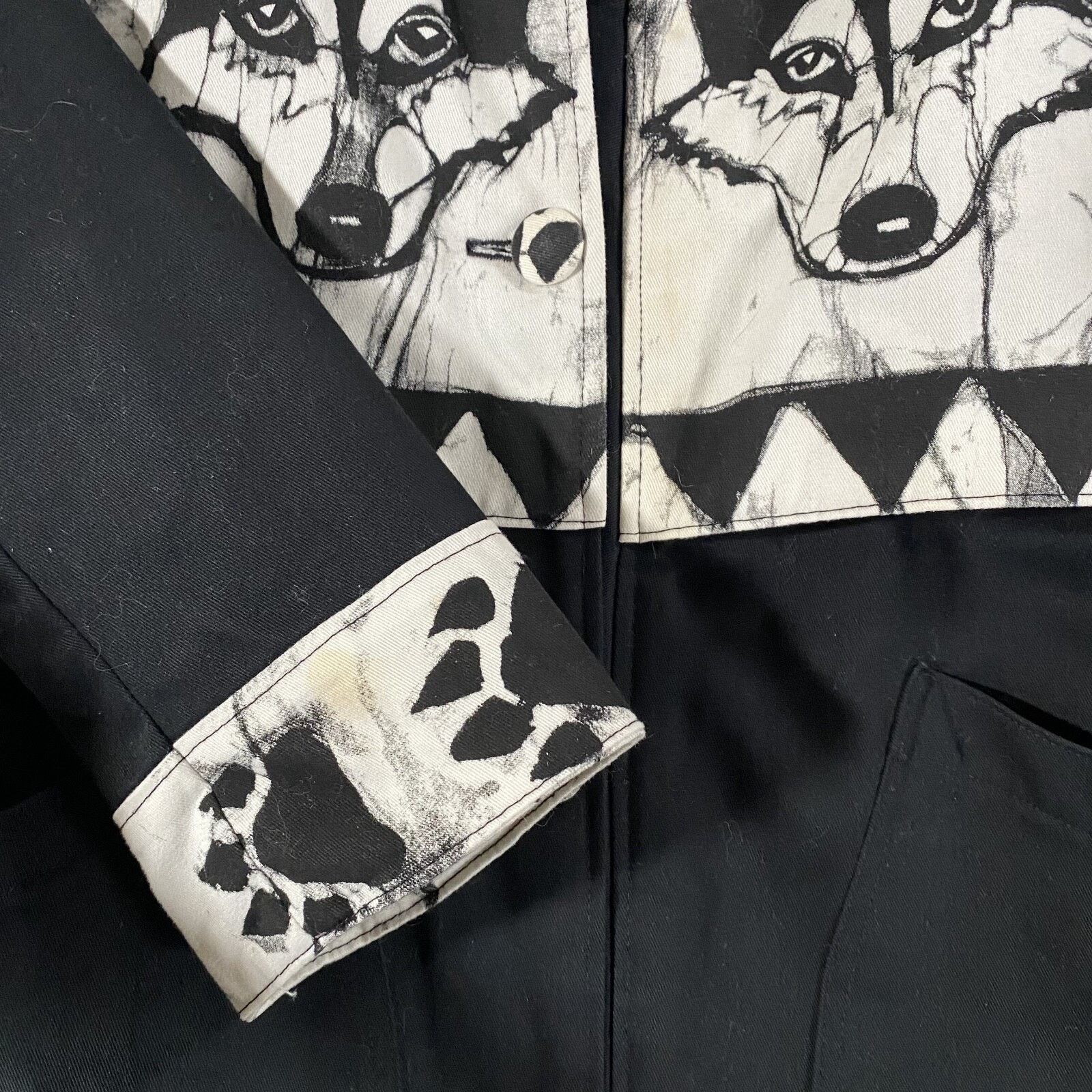 Other Vtg Wolf Wolves Babes In The Woods Trench Coat Jacket Large Size US L / EU 52-54 / 3 - 10 Thumbnail