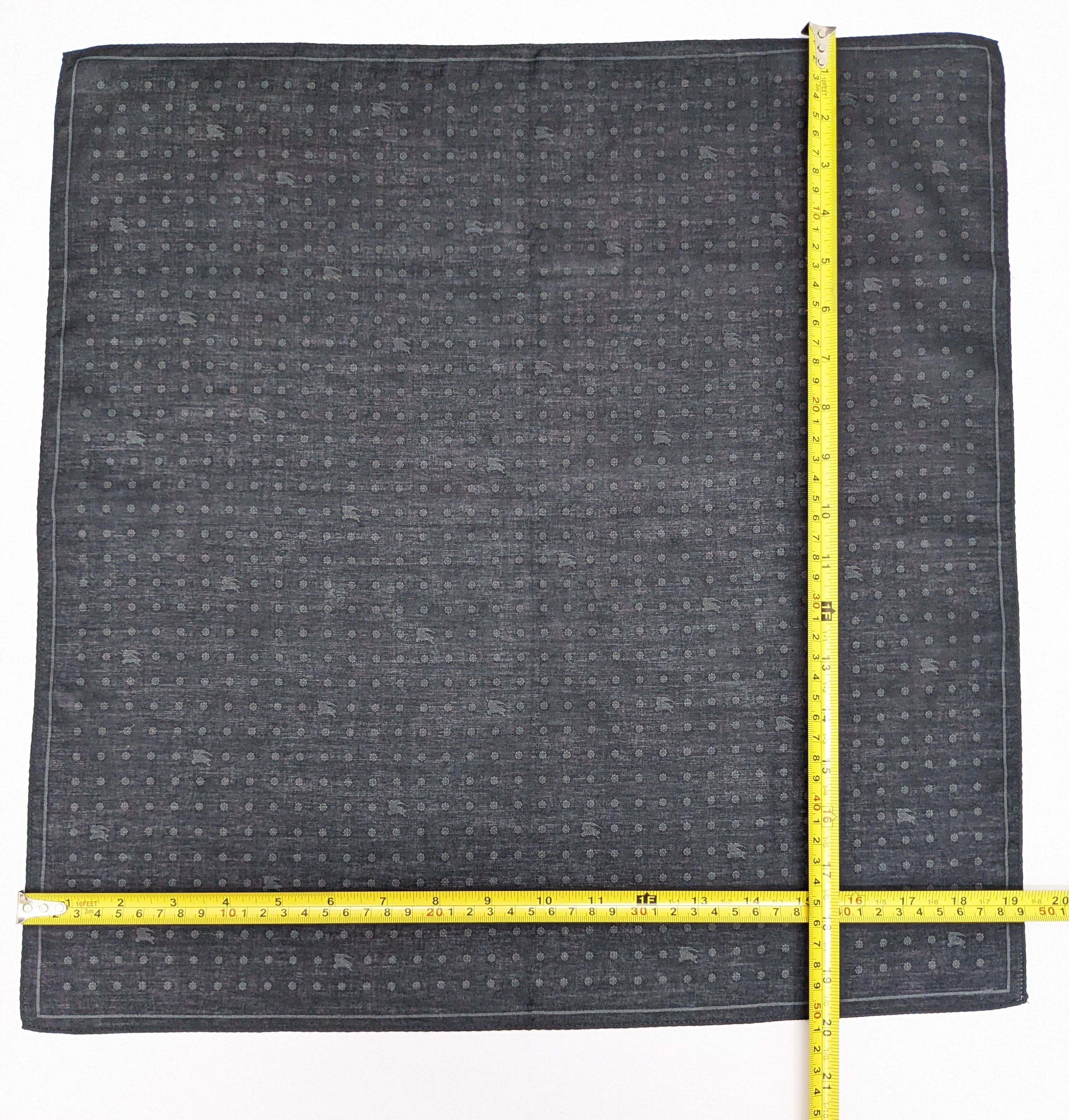 Burberry VINTAGE BURBERRY BLACK JACQUARD MONOGRAM HANDKERCHIEF Size ONE SIZE - 4 Thumbnail