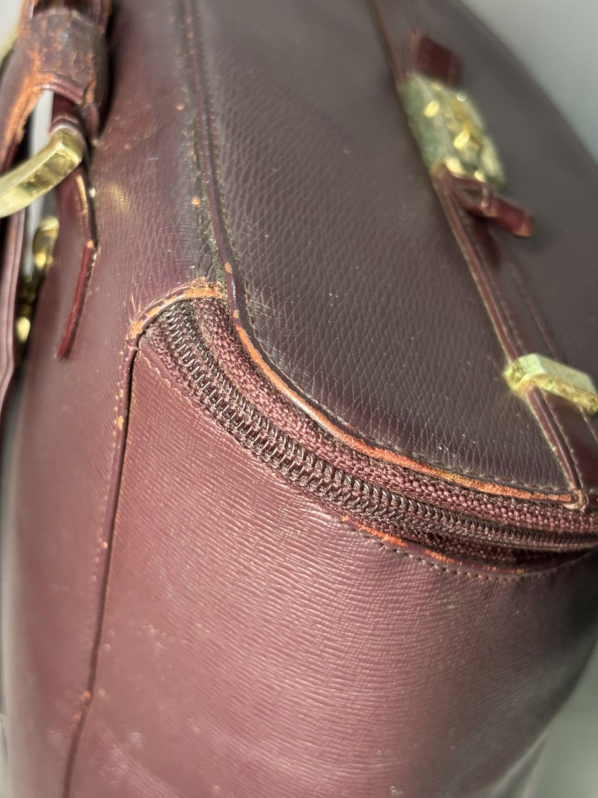 Balenciaga (rlly2 worn) Vintage Balenciaga Backpack Maroon Size ONE SIZE - 7 Thumbnail