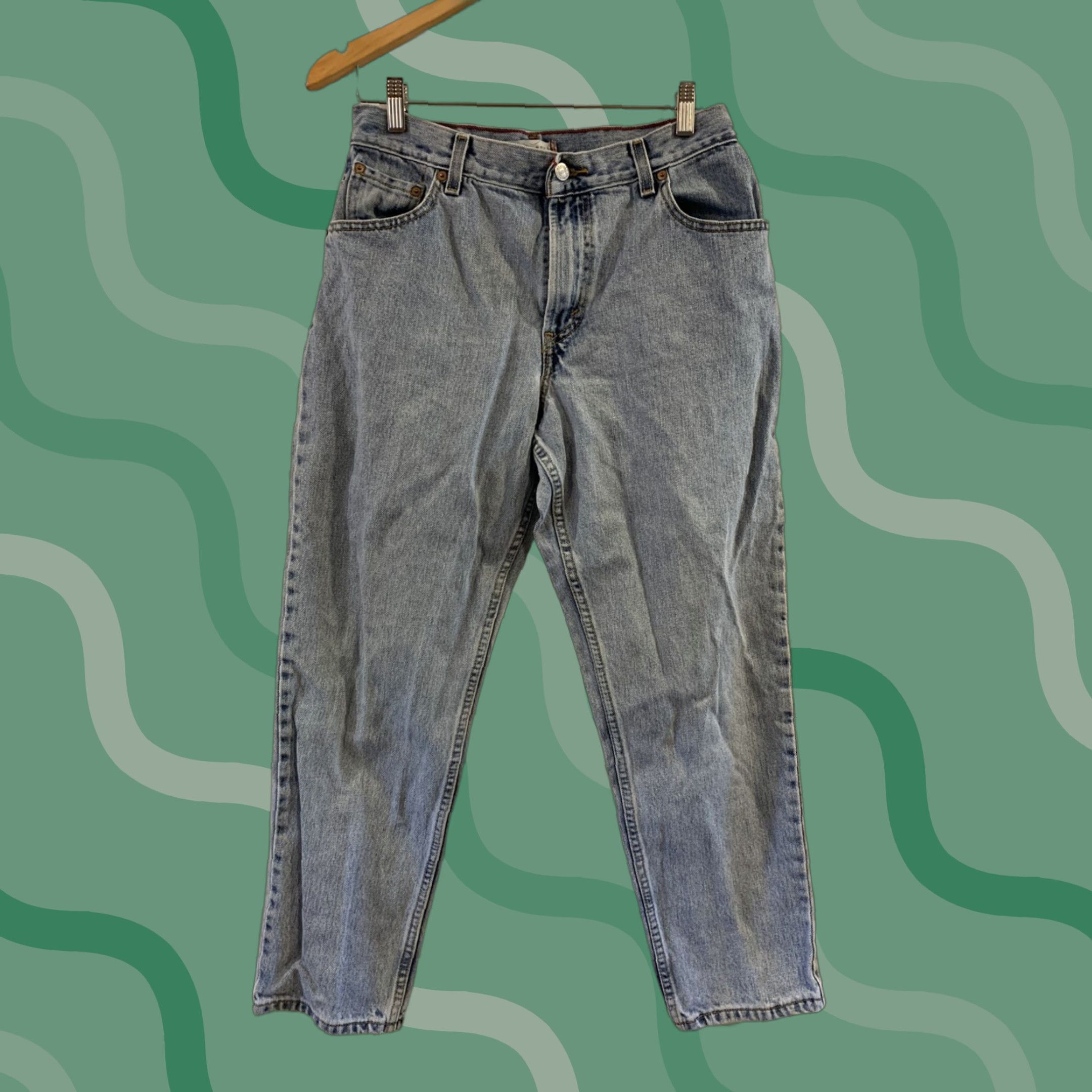 Levi's Levi's 550 Relaxed Fit Tapered Leg Jeans Women 12 Denim Blue 100% Cotton 5-Pocket Zipper Button Logo Belt Loops Size 34" / US 12 / IT 48 - 1 Thumbnail