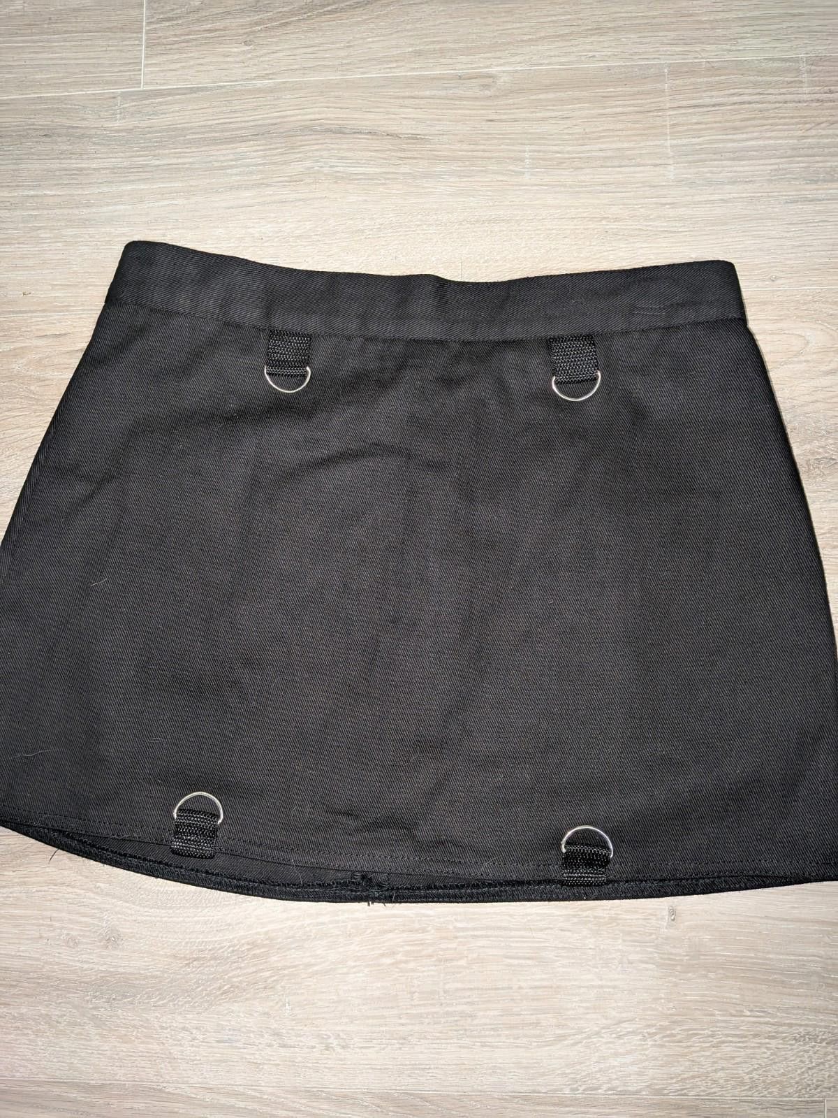 Other VTG Y2K Super Low Fat Hot Topic Punk Grommet Mini Skirt Sz L Size 36" / US 14 / IT 50 - 6 Thumbnail