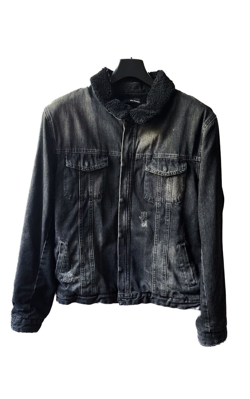 The Kooples Fleece Lined Denim Jacket