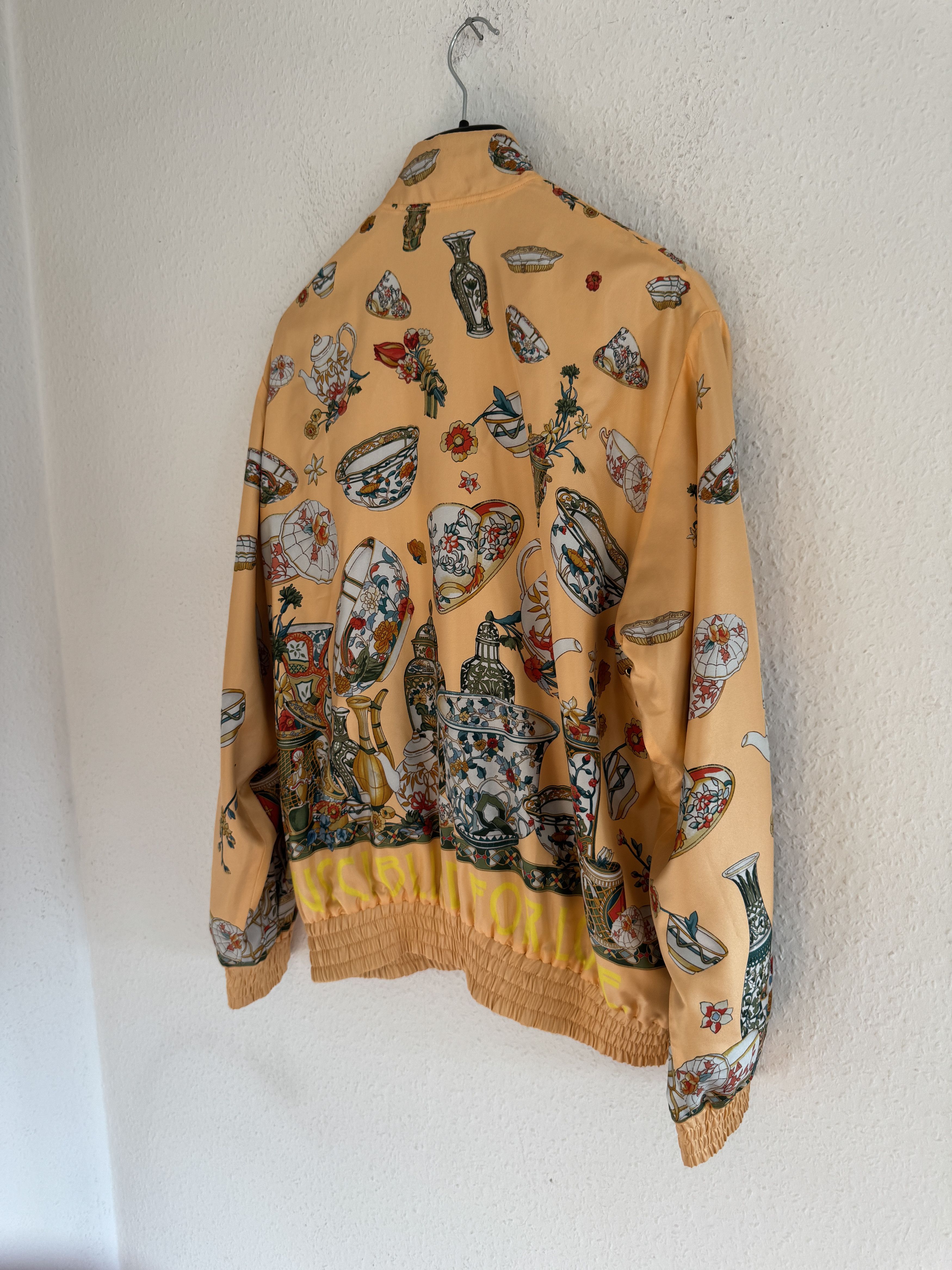 Gucci 1of1 SAMPLE Ceramic Print Silk Track Jacket Size US L / EU 52-54 / 3 - 17 Thumbnail