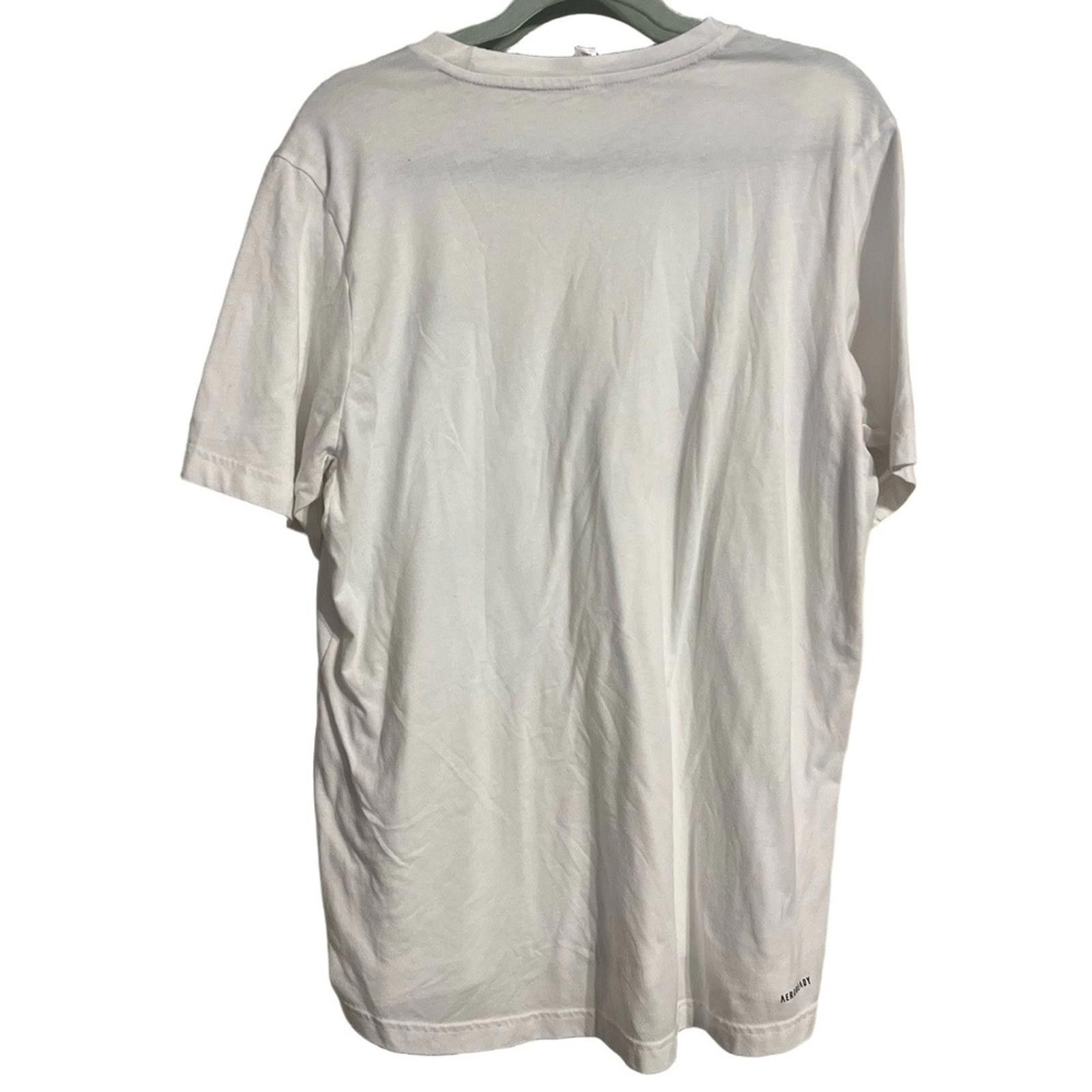 Adidas Adidas T-Shirt AEROREADY L White Black Classic Crew Neck Size US L / EU 52-54 / 3 - 4 Thumbnail