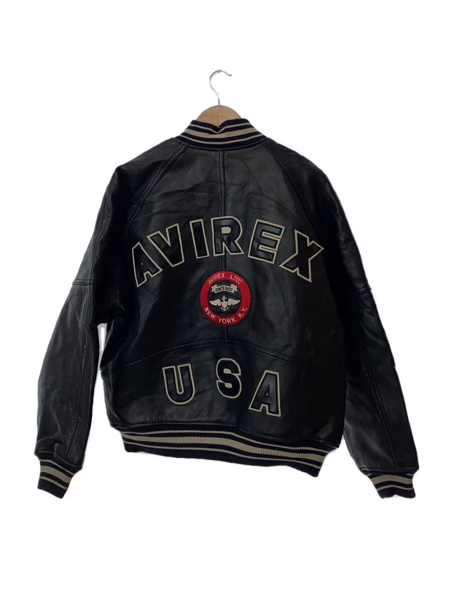 Avirex Avirex Leather Stadium Jacket Black Size US M / EU 48-50 / 2 - 2 Thumbnail