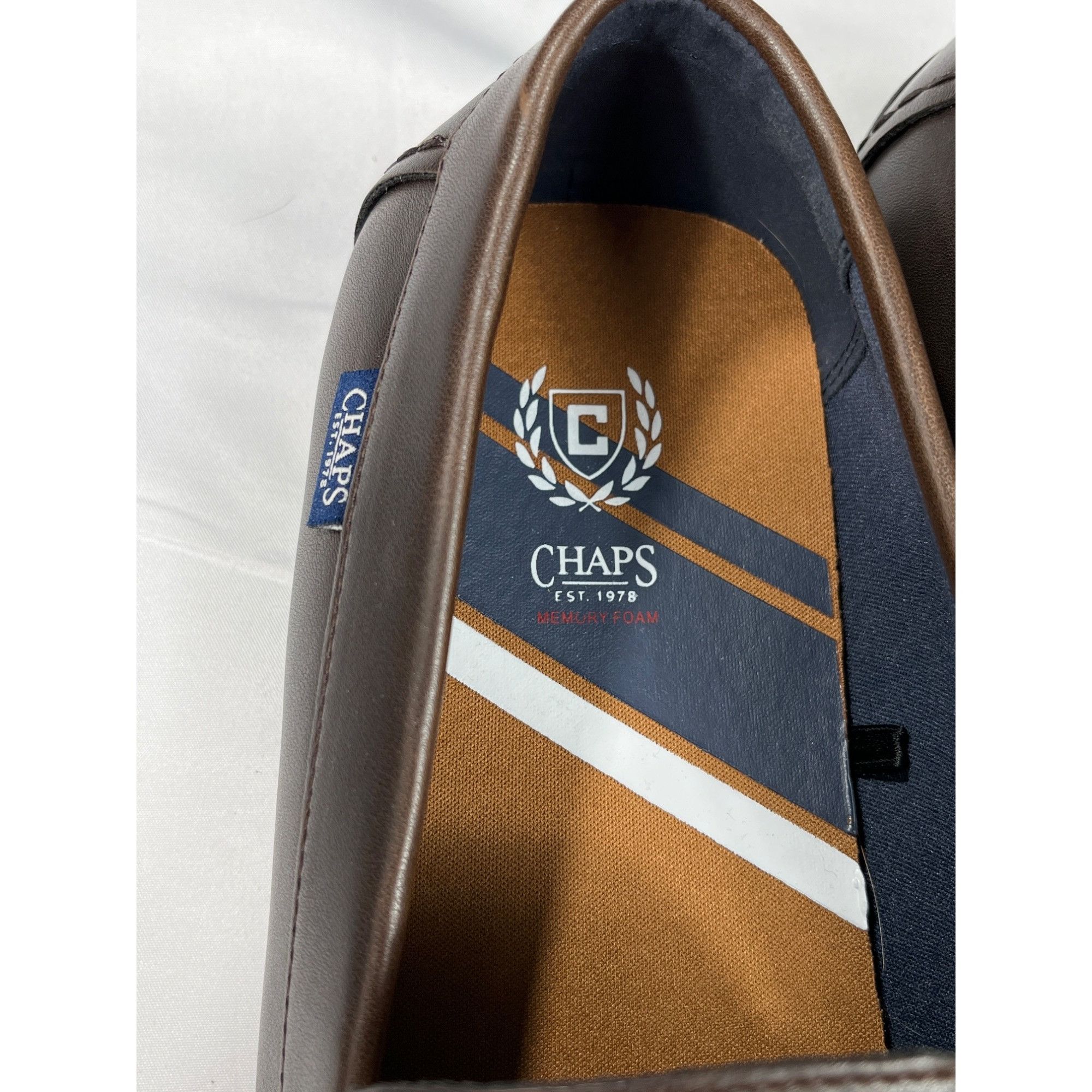 Chaps Chaps Mens Brown Leather Loafers Size 13 SKU 7256 Size US 13 / EU 46 - 7 Thumbnail
