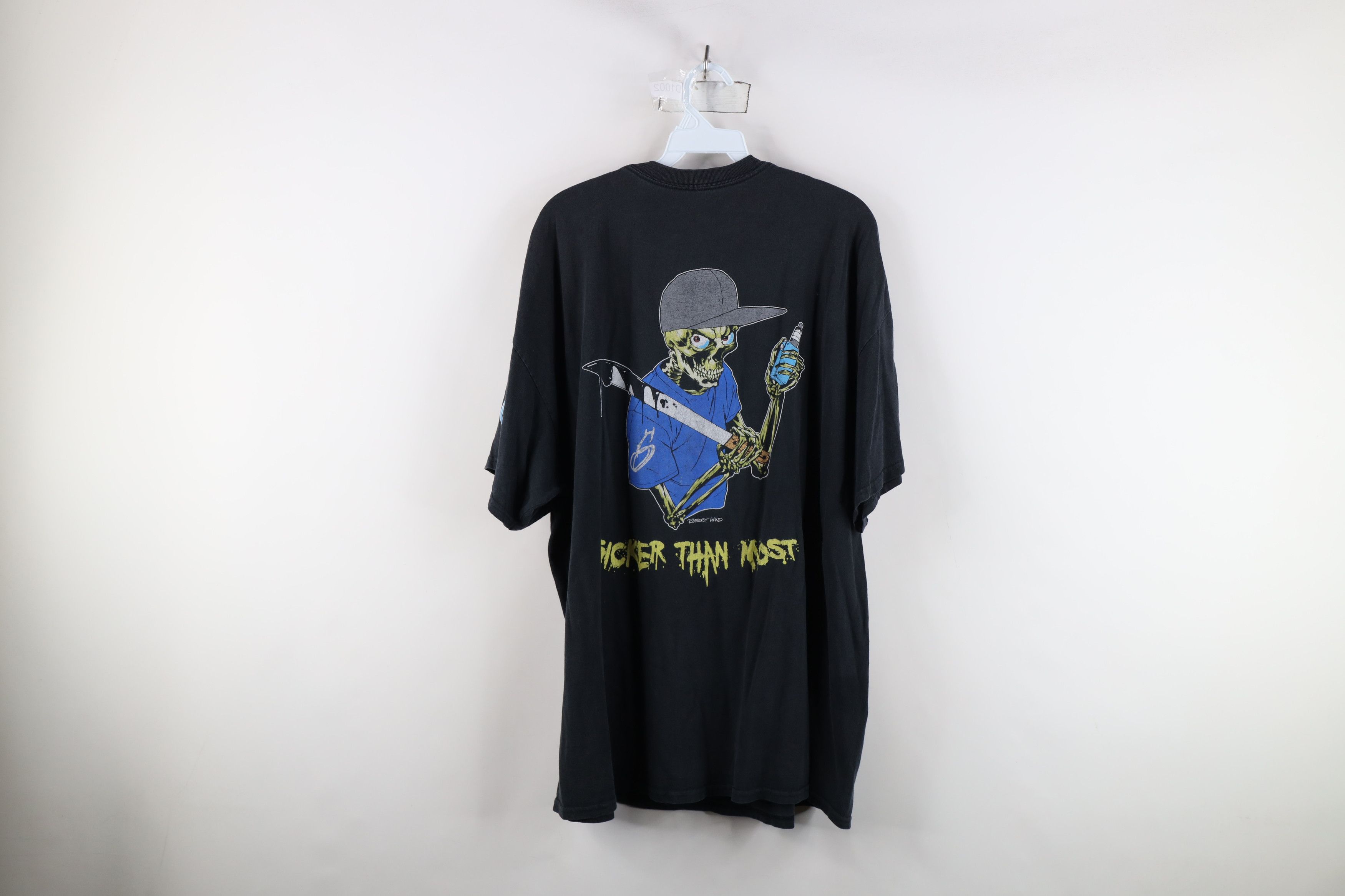 Vintage Vintage Skull Metal Sicker Than Most Band T-Shirt Black Size US XXL / EU 58 / 5 - 12 Thumbnail