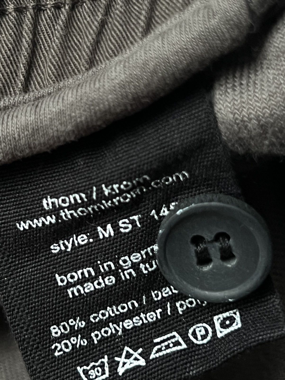 Thom Krom Thom Krom Velvet Drop Crotch Sweatpants in Taupe Size US 31 - 19 Thumbnail