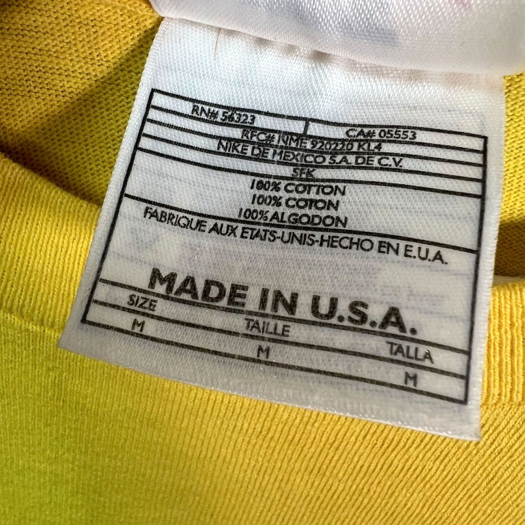 Nike Vintage Nike T-Shirt Mens Size Medium Yellow Air Graphic 90s Made In USA Size US M / EU 48-50 / 2 - 4 Thumbnail