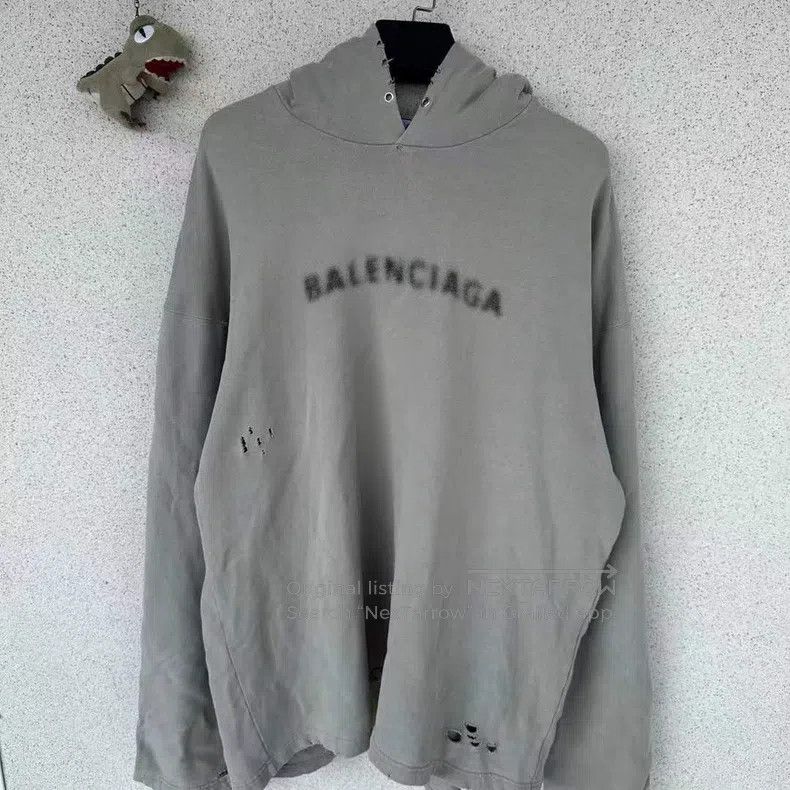 Balenciaga Balenciaga Mosaic damaged hoodie Size US S / EU 44-46 / 1 - 1 Thumbnail