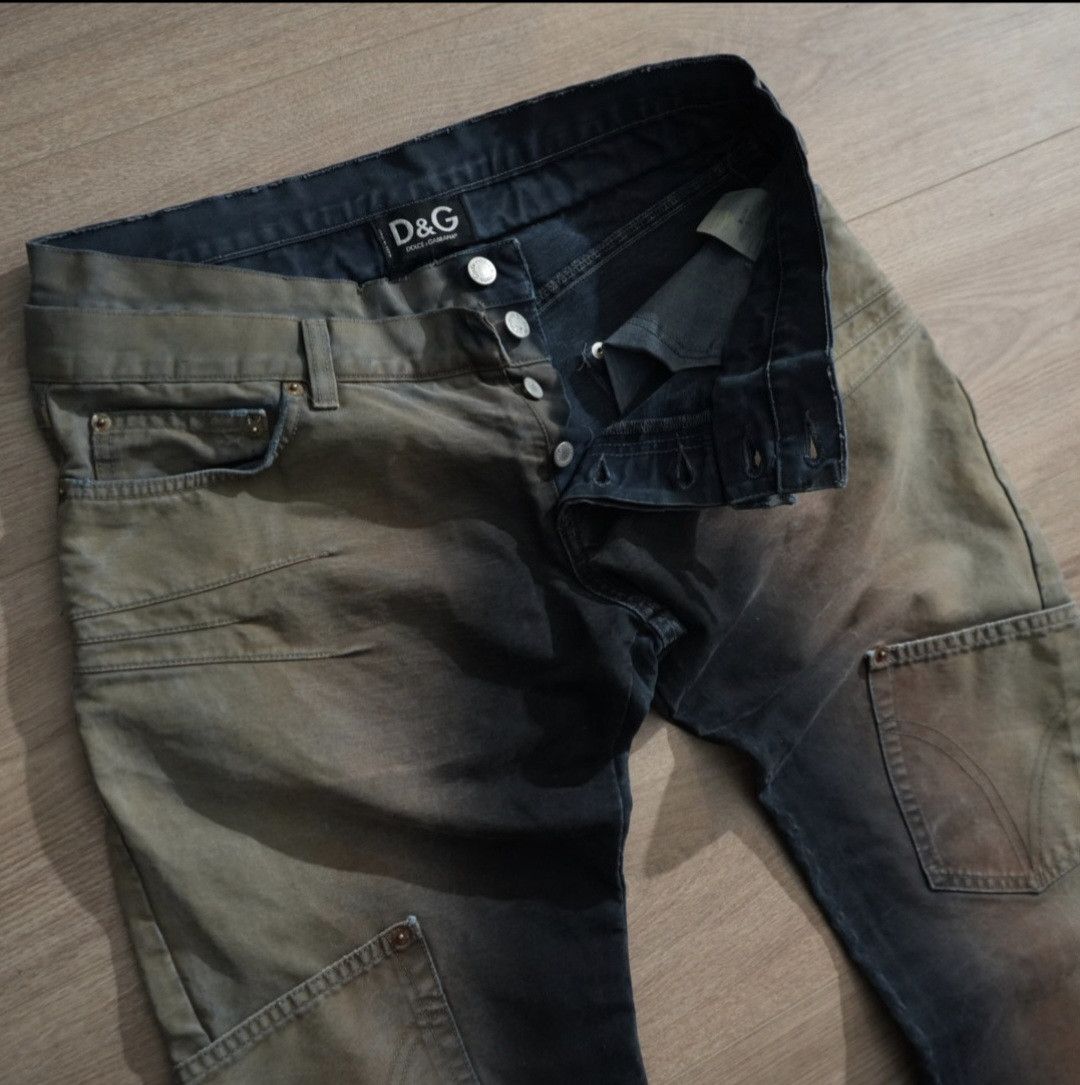 Dolce & Gabbana AW2003 Dolce & Gabbana Gradient Bleached Multi Pockets Pants Size US 32 / EU 48 - 3 Thumbnail