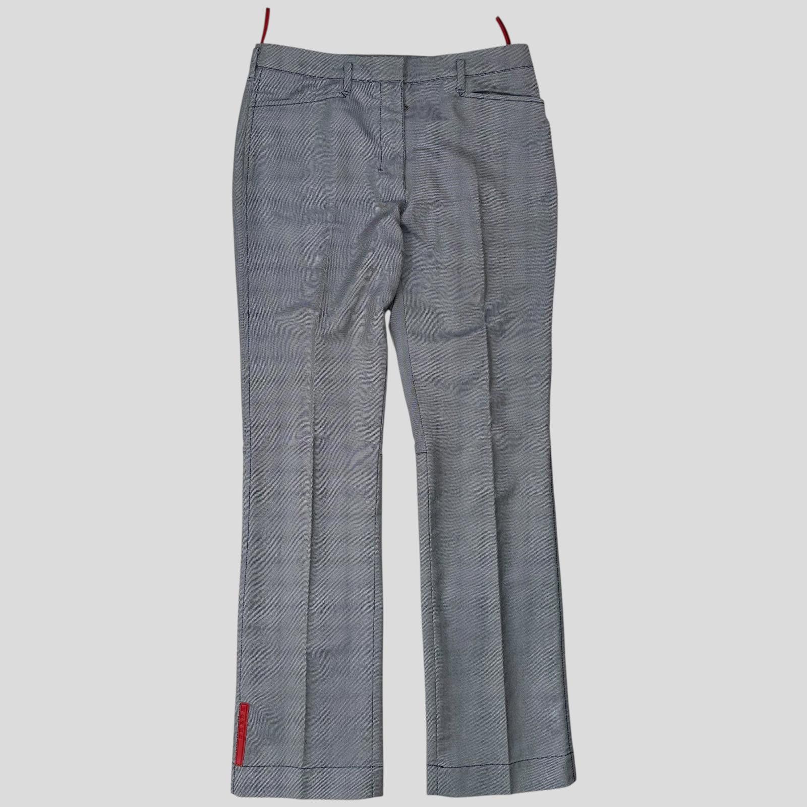 Prada Prada Sport AW00 Textured Two-Tone Pleated Trousers - IT42 Size 28" / US 6 / IT 42 - 1 Thumbnail