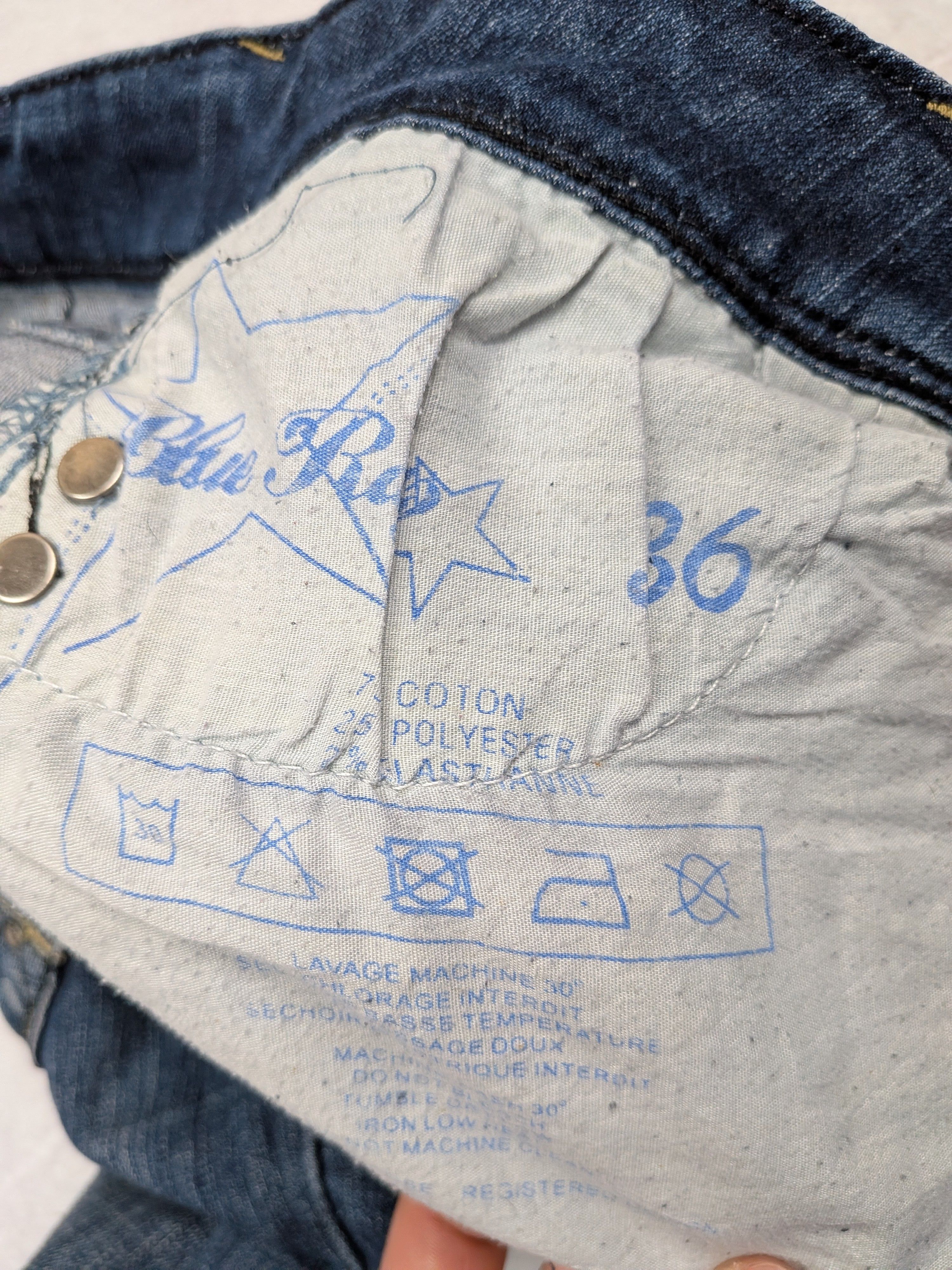 Other Blue Rags Low Rise Flared Jeans Y2K Vintage Denim Size 36 Size 26" / US 2 / IT 38 - 11 Thumbnail