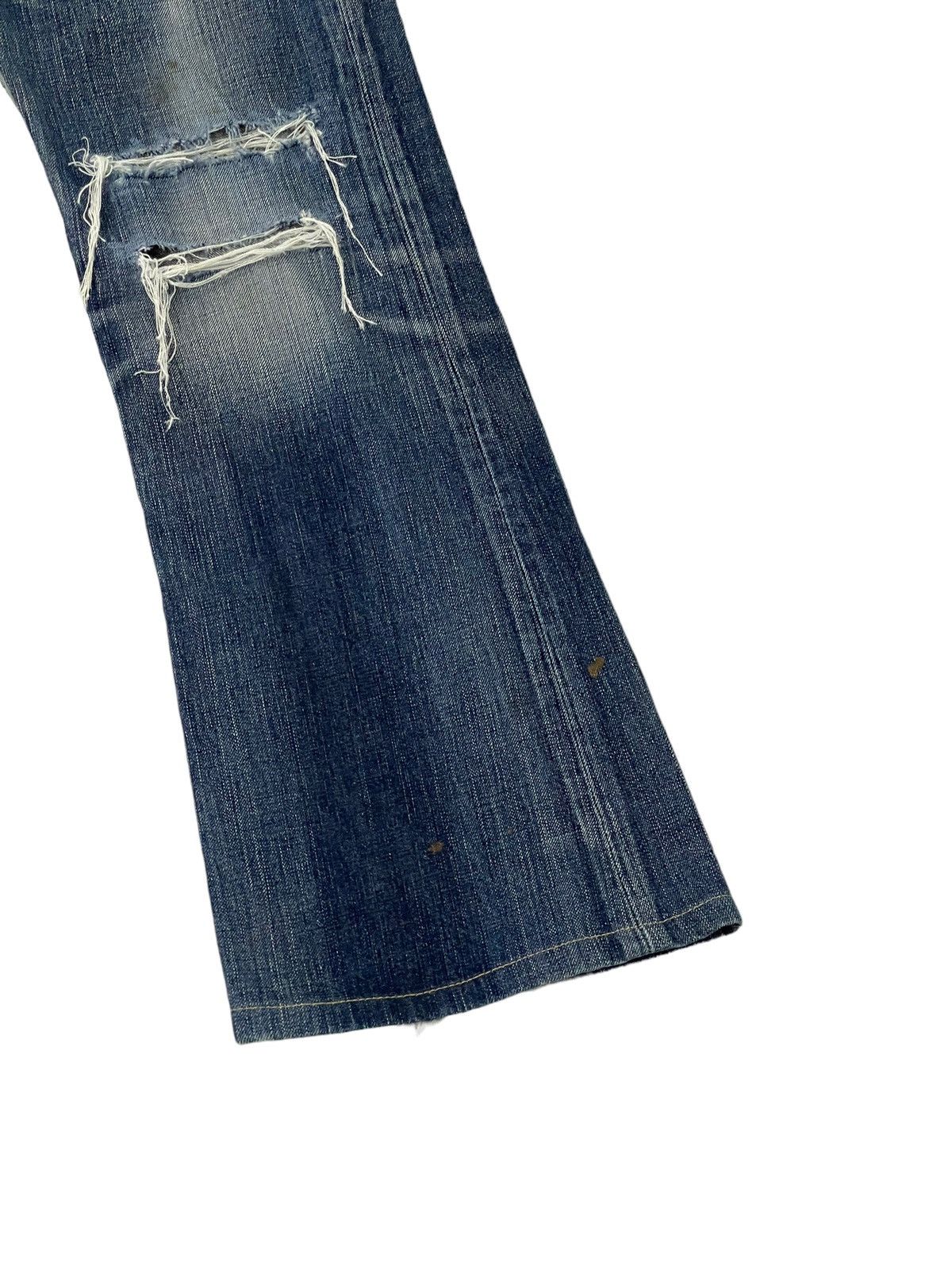 Edwin Flare Jeans Edwin Japan Faded Distress Boot Cut 7🟦9 Size US 32 / EU 48 - 4 Thumbnail