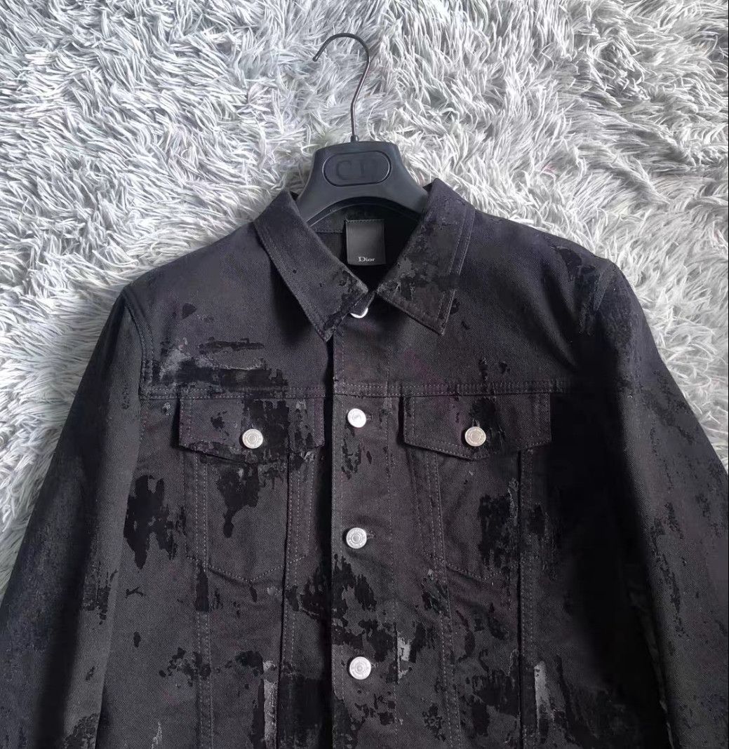 Dior Dior Black Distressed Denim Jacket Size 46-2506 Size US S / EU 44-46 / 1 - 3 Thumbnail
