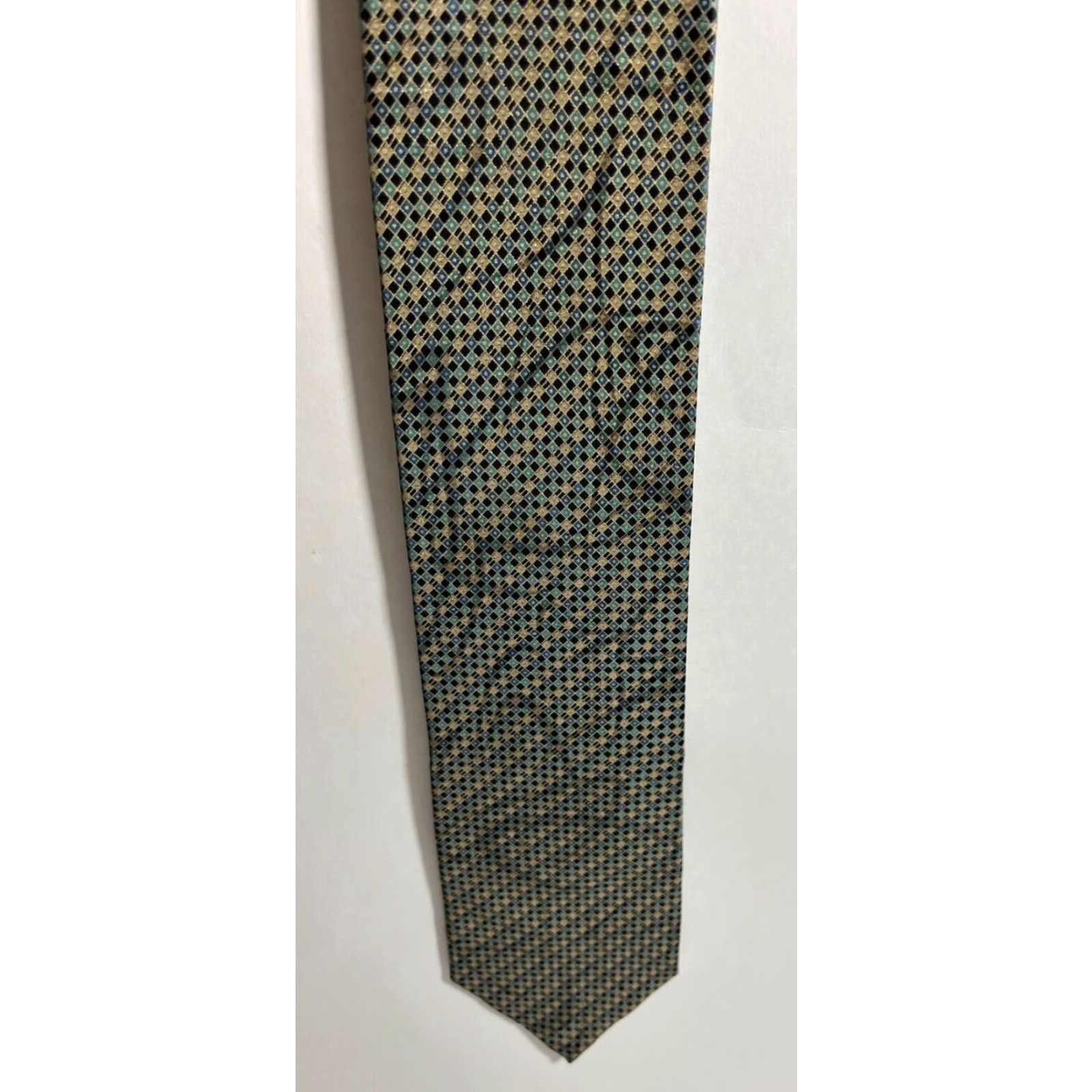 Brioni Brioni Men’s Silk Tie Geometric Holographic Abstract Made in Italy Long 61" Width 3.5" Multicolor Designer Preppy Tie Mens Biomed? Size ONE SIZE - 6 Thumbnail