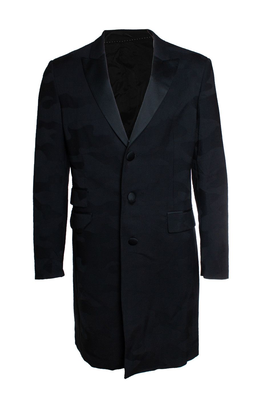 Neil Barrett Neil Barrett, black camo fitted slim blazer coat Size 50R - 1 Thumbnail
