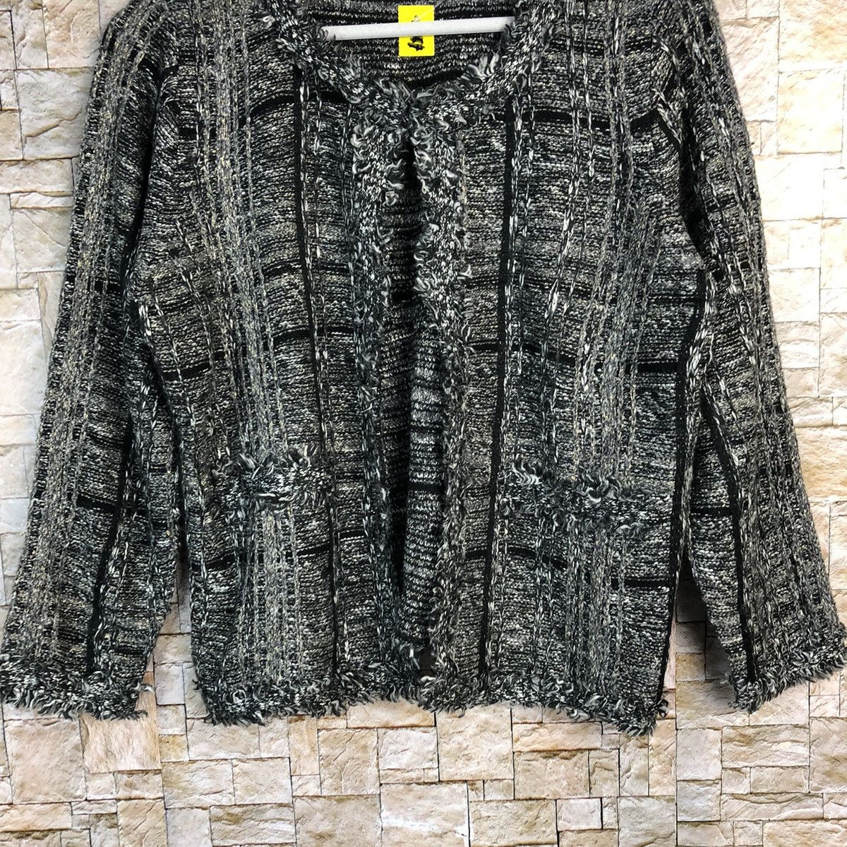 Homespun Knitwear × Japanese Brand Chadoriah Black Knitwear ripped style #A224 Size M / US 6-8 / IT 42-44 - 3 Thumbnail