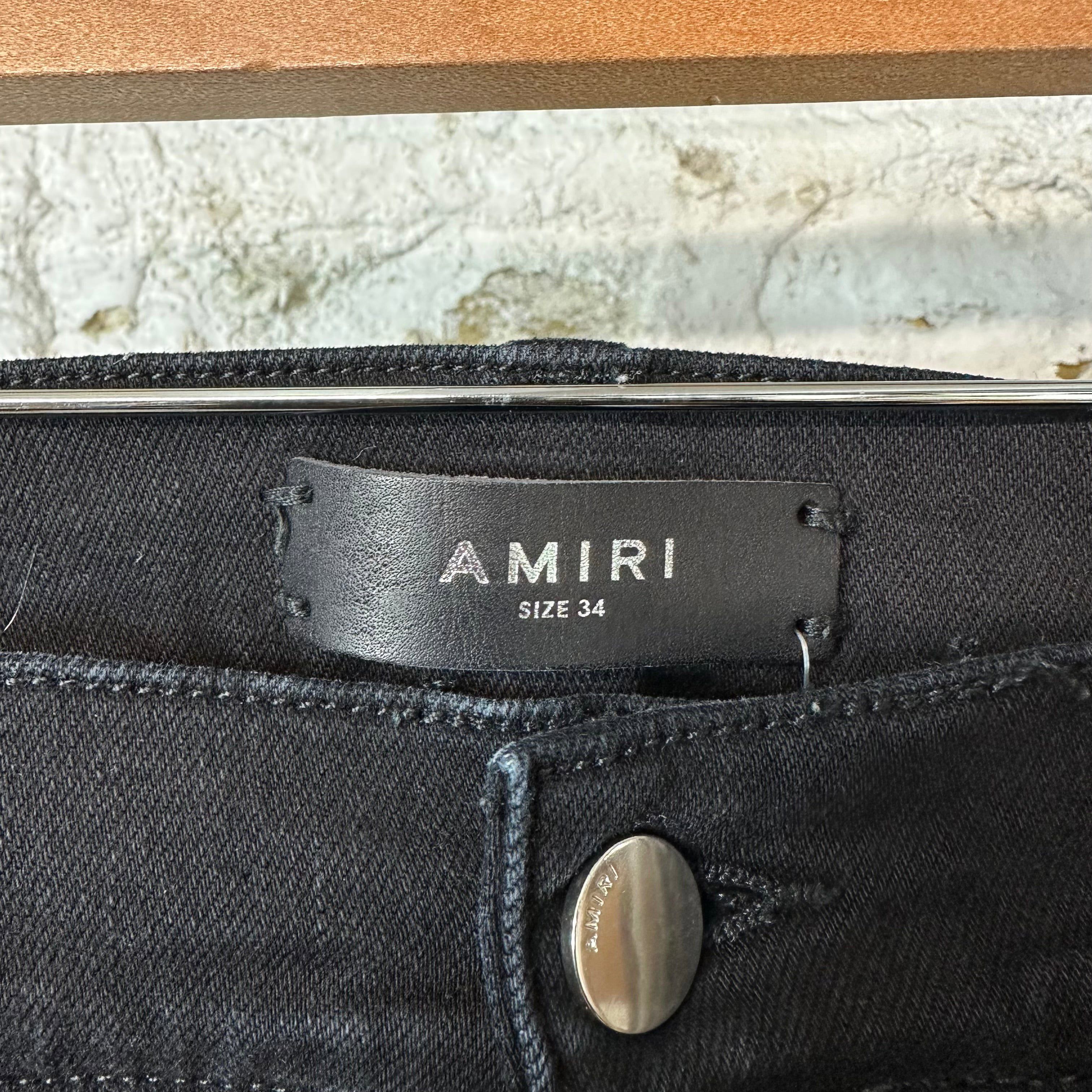 Amiri Amiri MX2 Pink Red Patch Black Denim Jeans Sz 34 Size US 34 / EU 50 - 3 Thumbnail