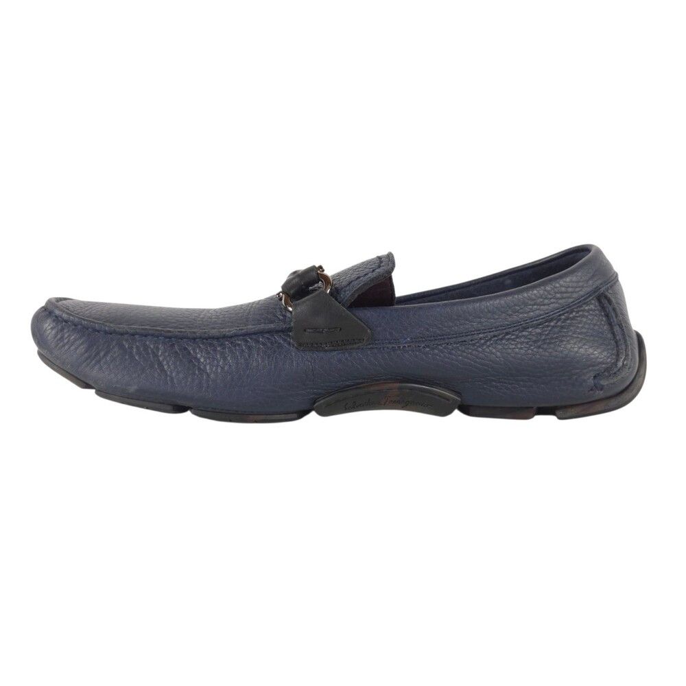 Salvatore Ferragamo Ferragamo Front 4 Driving Loafer US 7 D EU 40 Mens Navy Peb Size US 7 / EU 40 - 5 Thumbnail