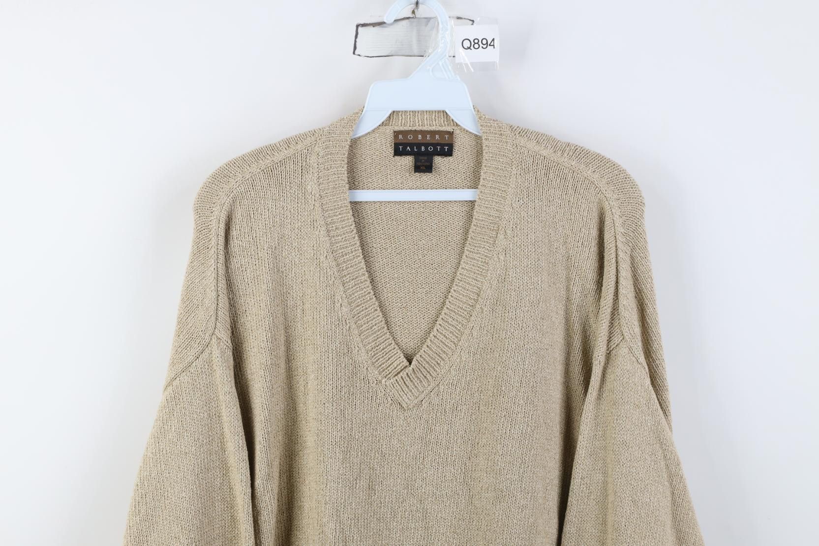 Vintage Vintage 90s Streetwear Silk Blend Knit V-Neck Sweater Size US XL / EU 56 / 4 - 2 Thumbnail