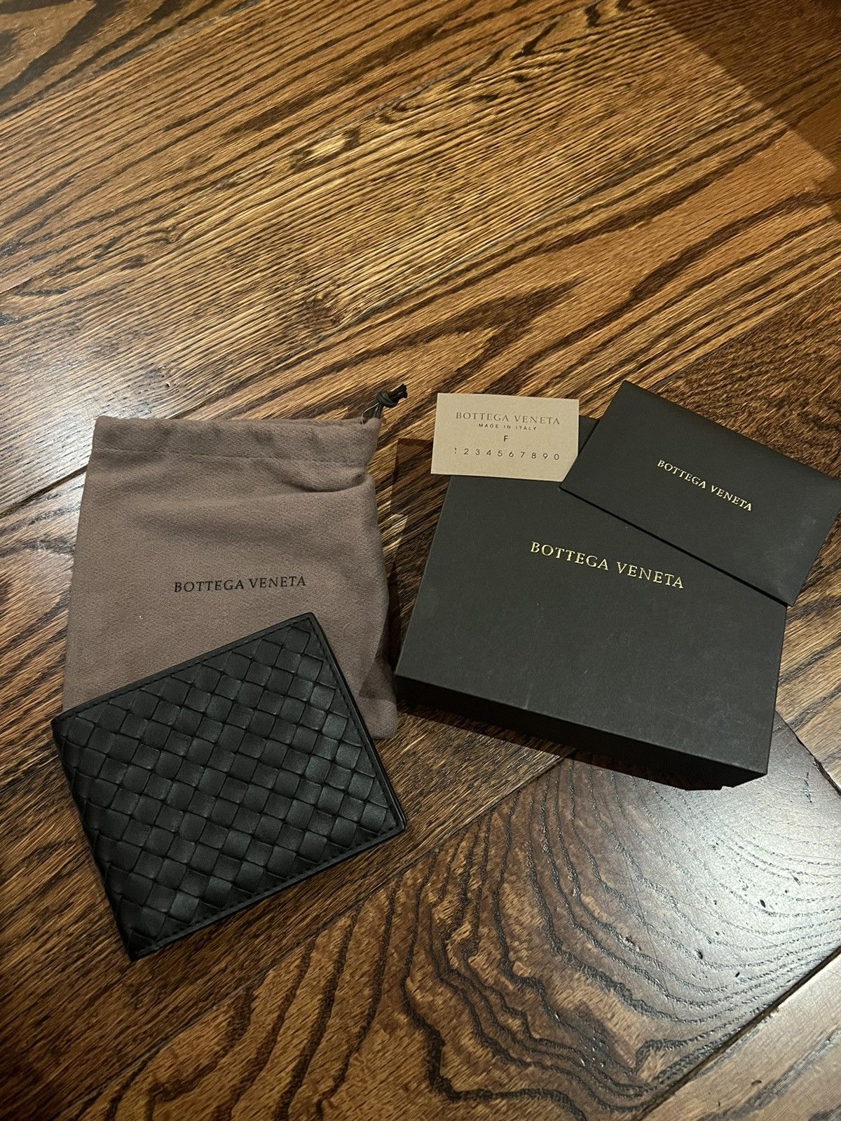 image of Bottega Veneta Intrecciato Wallet in Black, Men's