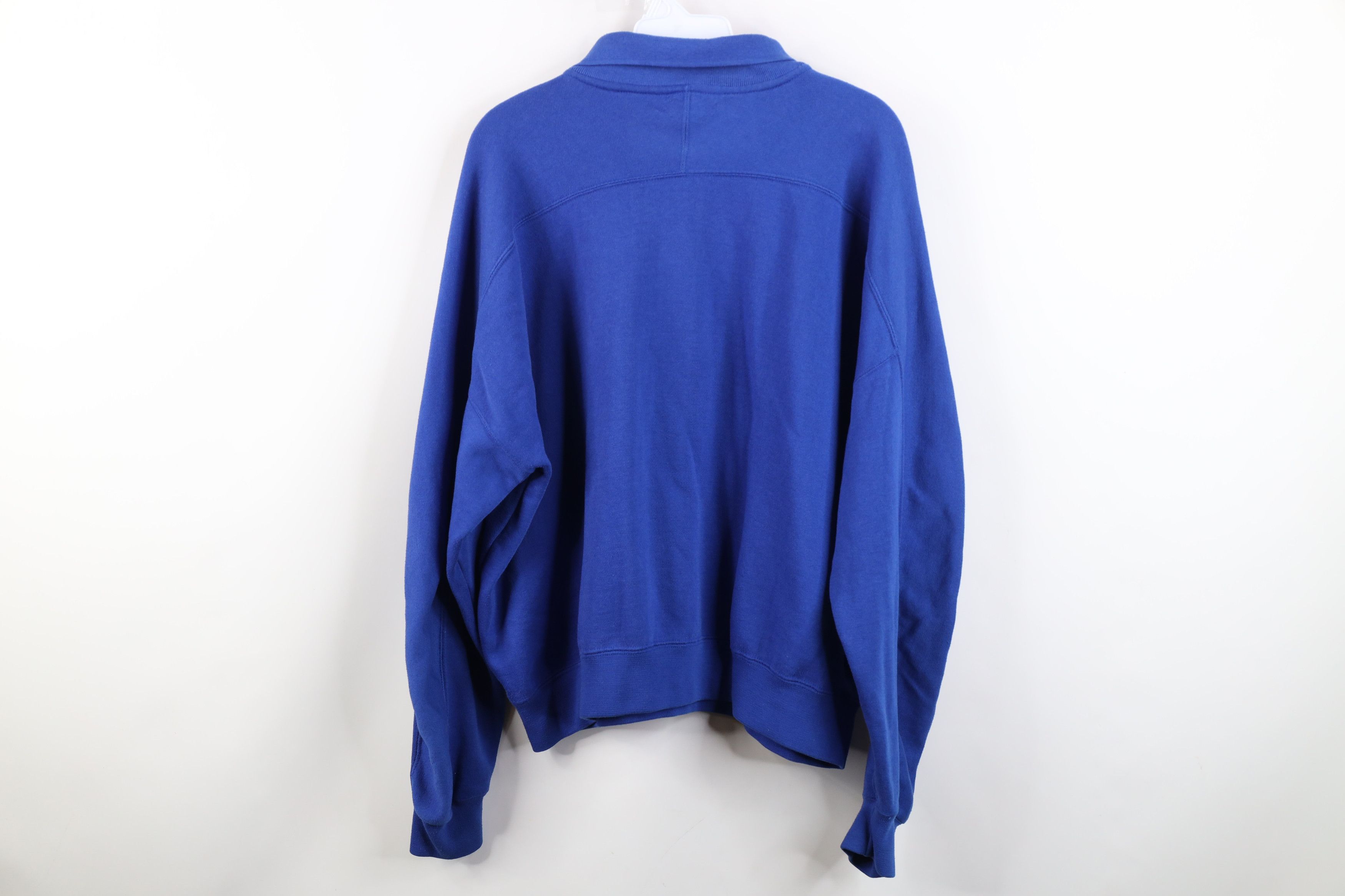 Vintage Vintage 90s Streetwear Fit Collared Pullover Sweatshirt Blue Size XL / US 12-14 / IT 48-50 - 10 Thumbnail