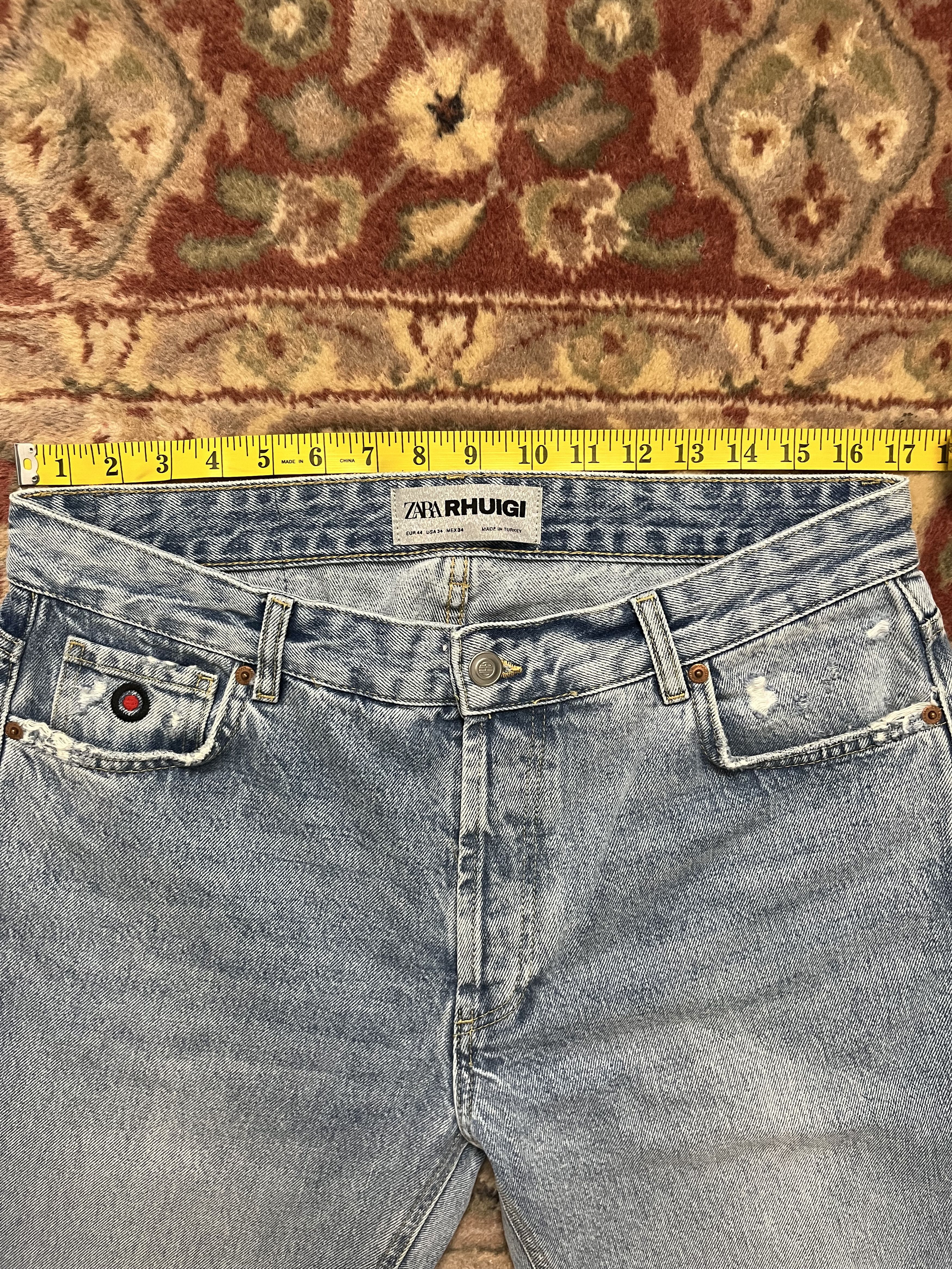 Rhude × Zara Rhuigi x Zara Distressed Denim Size US 34 / EU 50 - 3 Thumbnail