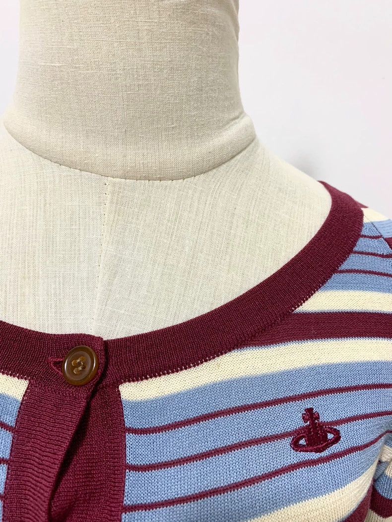 Vivienne Westwood Vivienne Westwood Blue striped knit cardigan Size M / US 6-8 / IT 42-44 - 8 Thumbnail