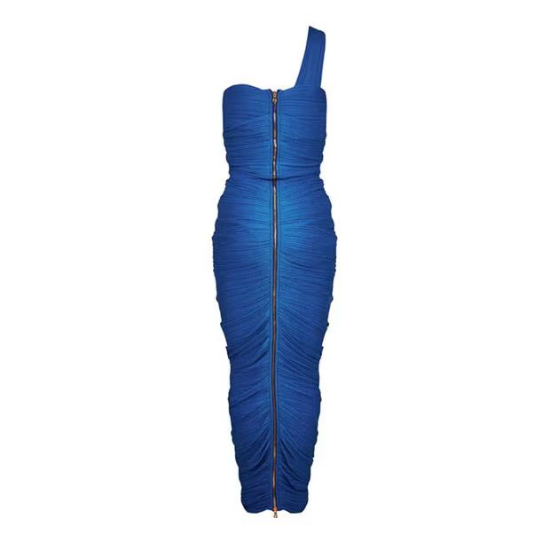 Balmain o1g2r1mq0924 Dress in Blue Size XXS / US 00 / IT 34 - 2 Thumbnail